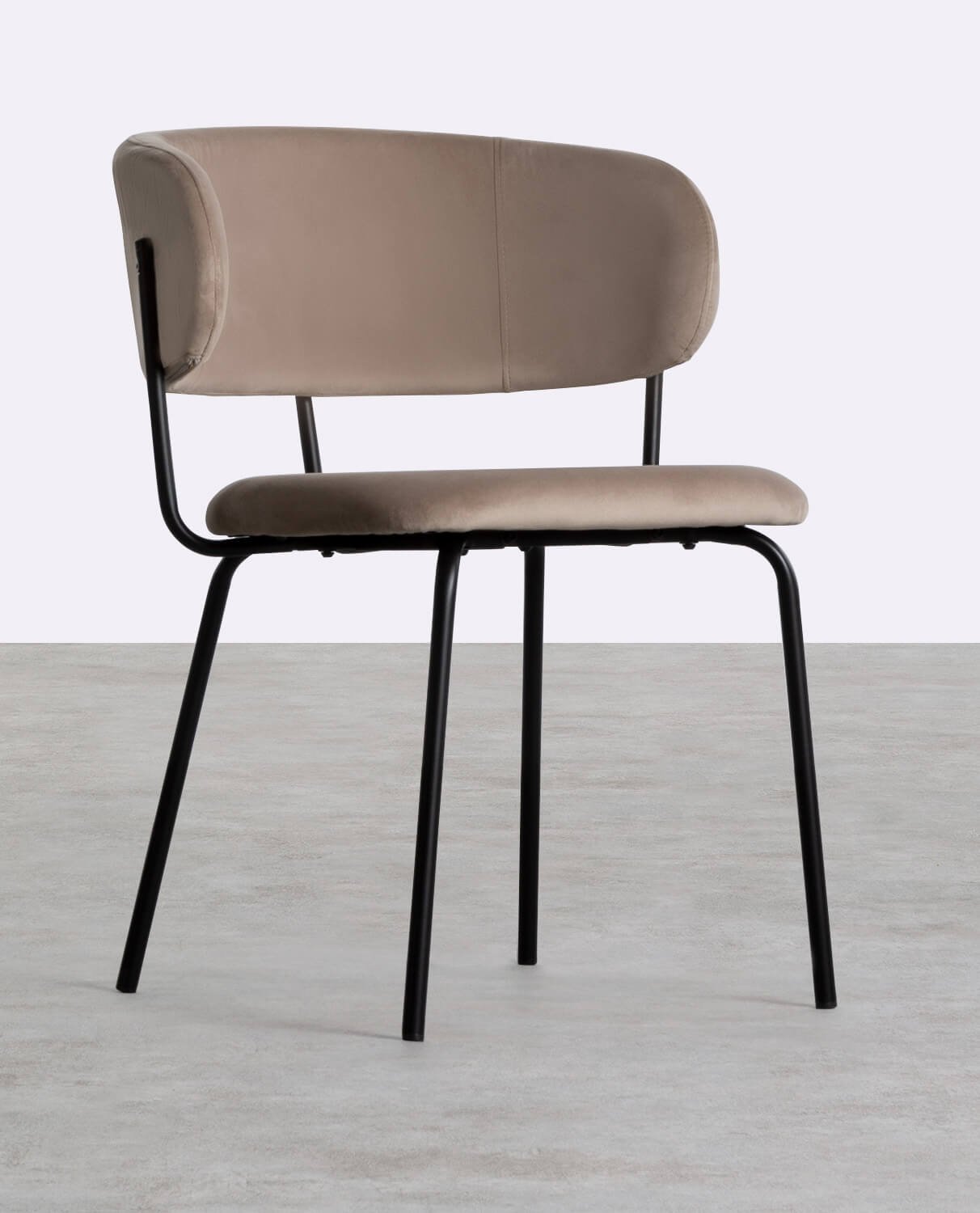 Pack di 4 Sedie da Pranzo in Velluto e Metallo Bonse, immagine della galleria 1