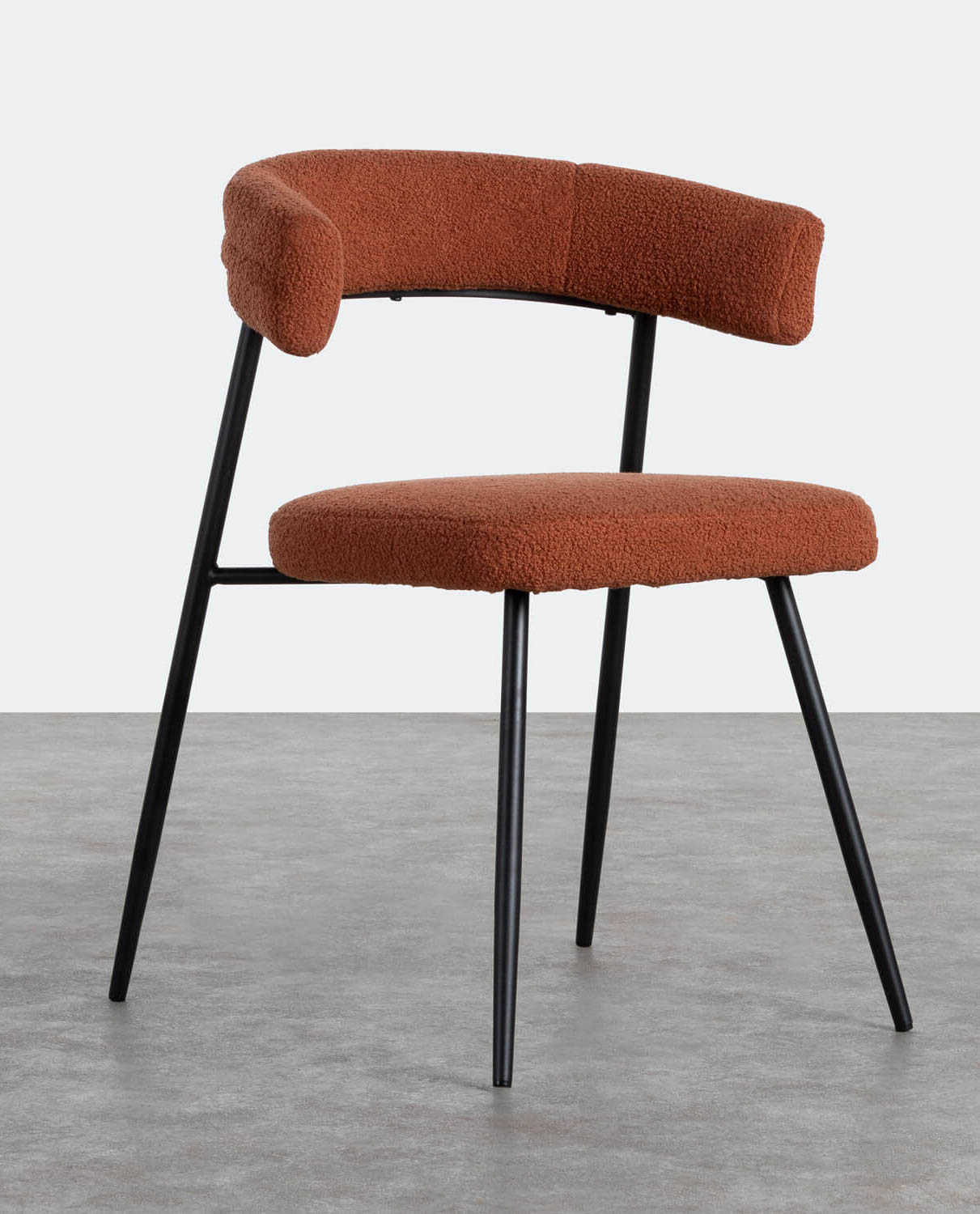 Pack di 4 Sedie da Pranzo in Metallo Eloise Bouclé, immagine della galleria 1