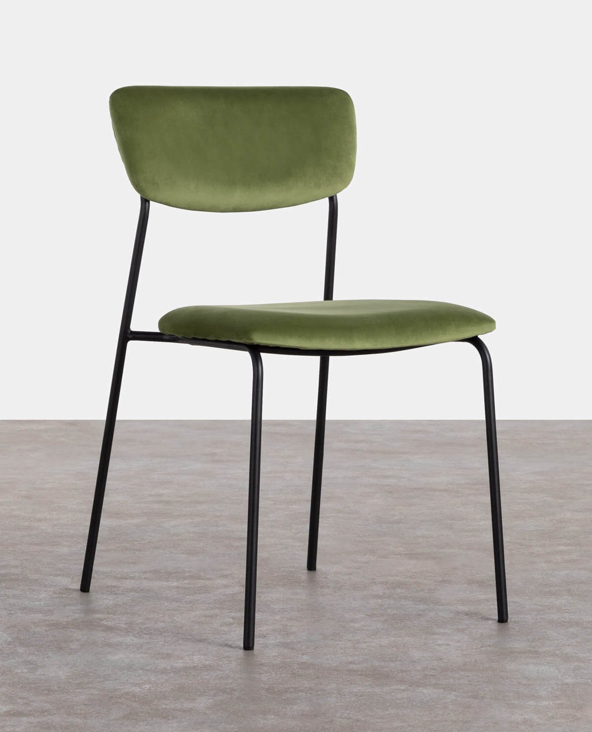 Pack 2 di Sedie da Pranzo in Metallo e Velluto Morgan, immagine della galleria 1