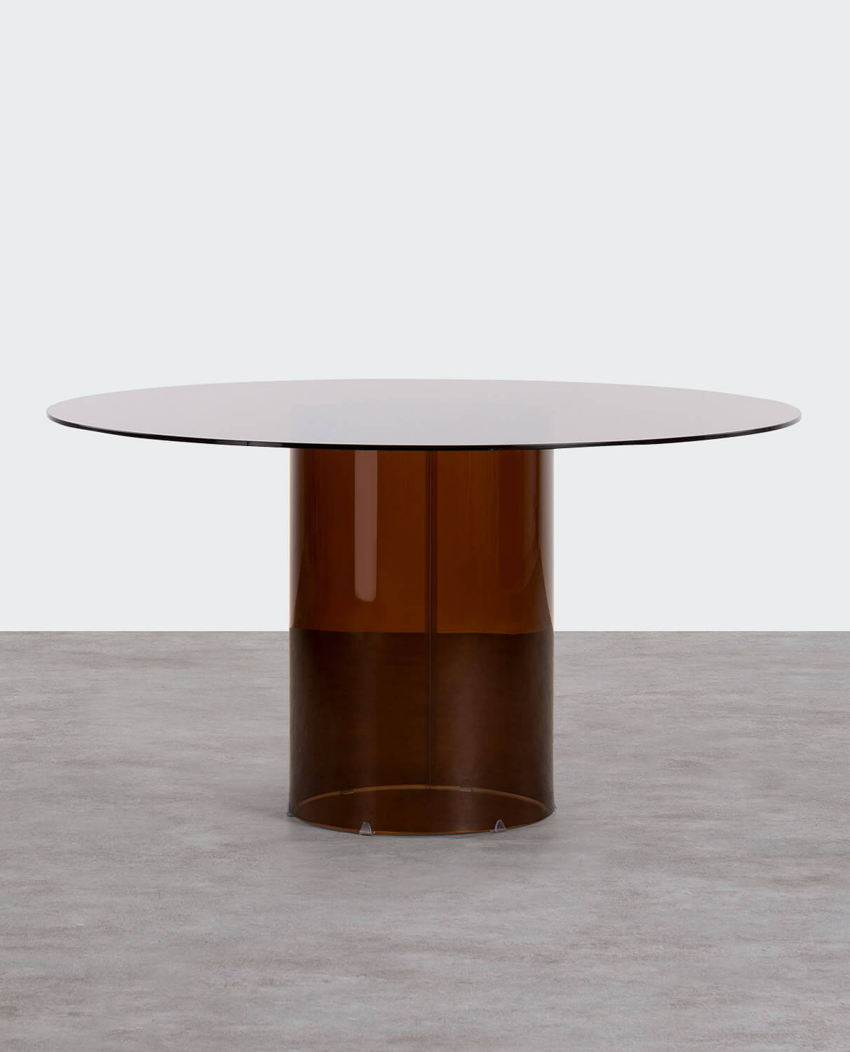 Tavolo da Pranzo Rotondo in Vetro Temperato (Ø140 cm) Kolu, immagine della galleria 1