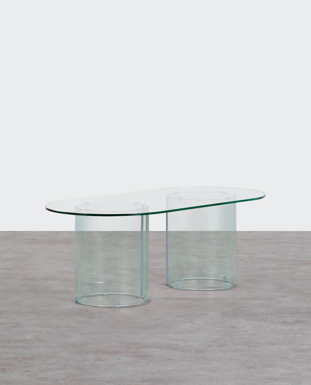 Tavolino da Caffè Ovale in Vetro Temperato (120x60 cm) Kolu, immagine della galleria 1