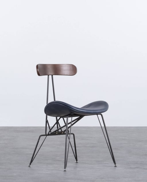 Pack 2 Sedie da Pranzo in Similpelle e Legno Antonela