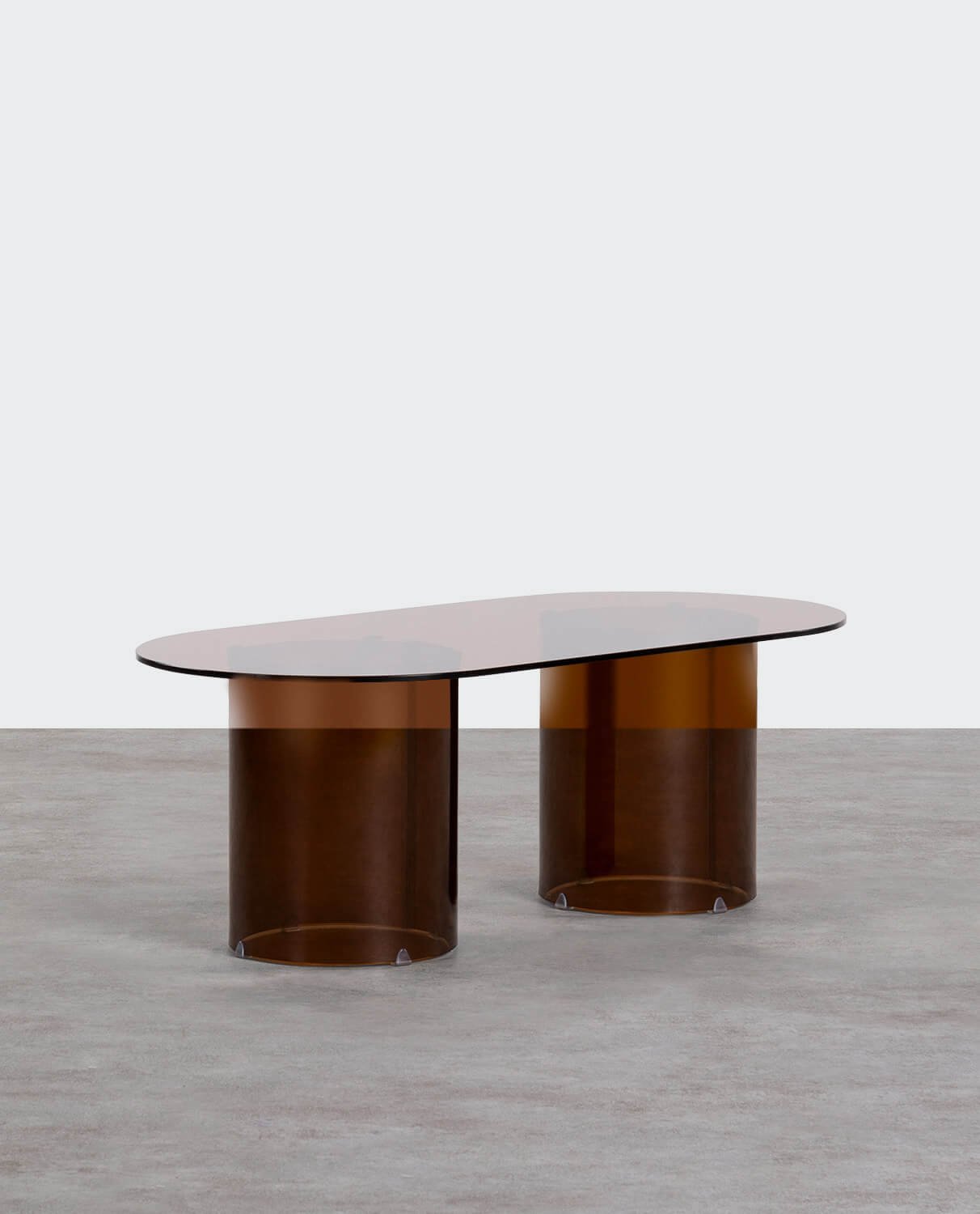 Tavolino da Caffè Ovale in Vetro Temperato (120x60 cm) Kolu, immagine della galleria 1
