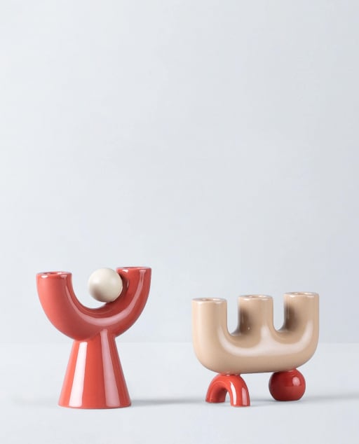 Set di 2 Candelabri di Design