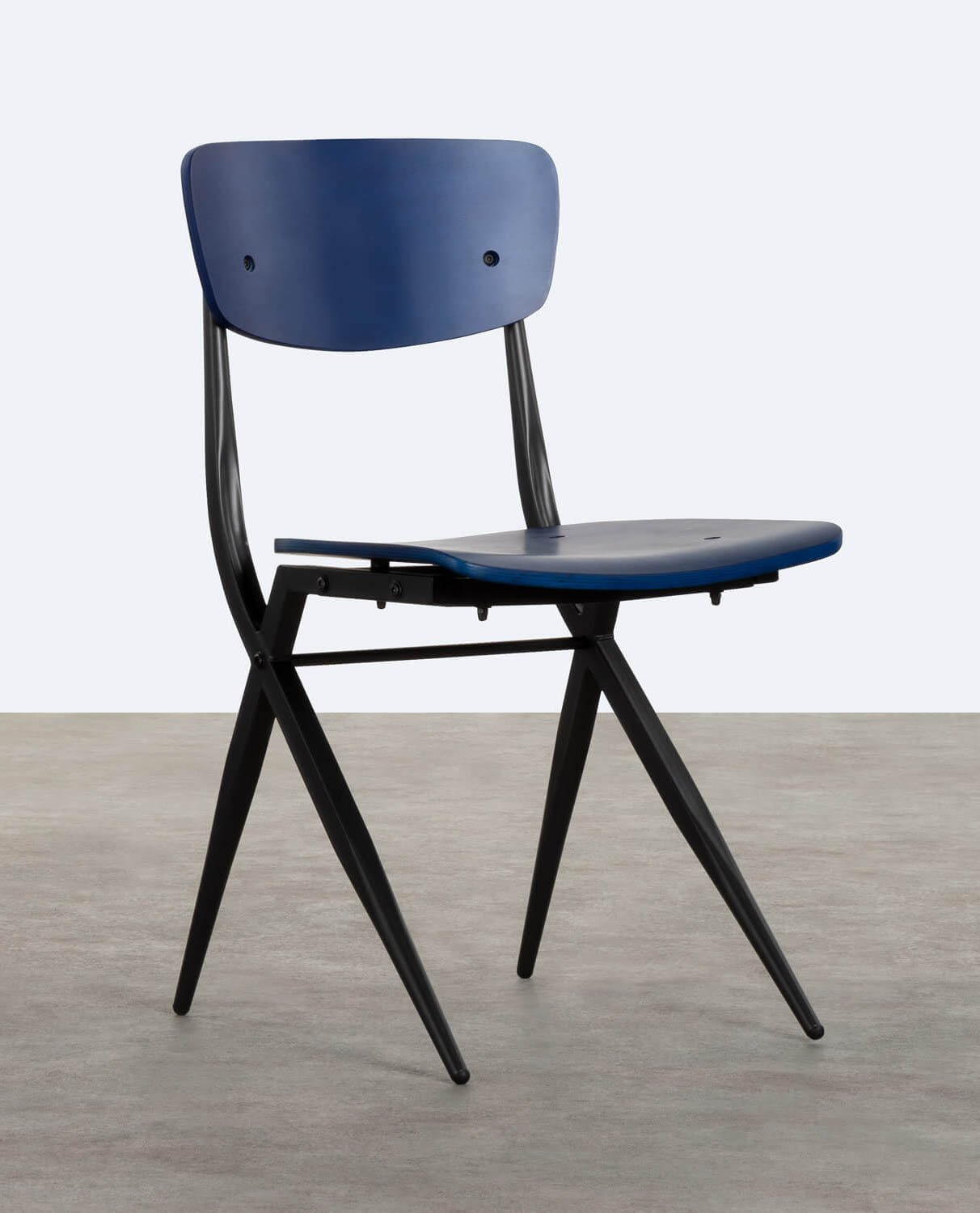 Pack 2 Sedie da Pranzo in Legno e Metallo Ticher, immagine della galleria 1