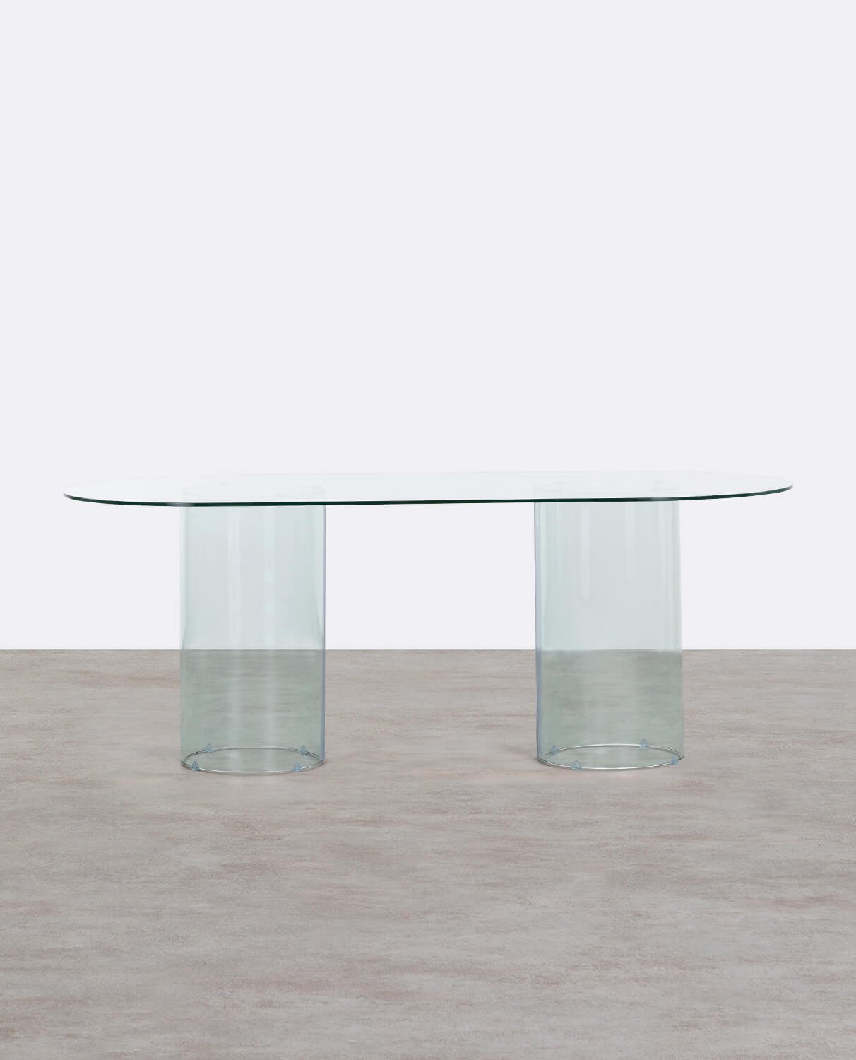 Tavolo da Pranzo Ovale in Vetro Temperato  (200x90 cm) Kolu, immagine della galleria 2