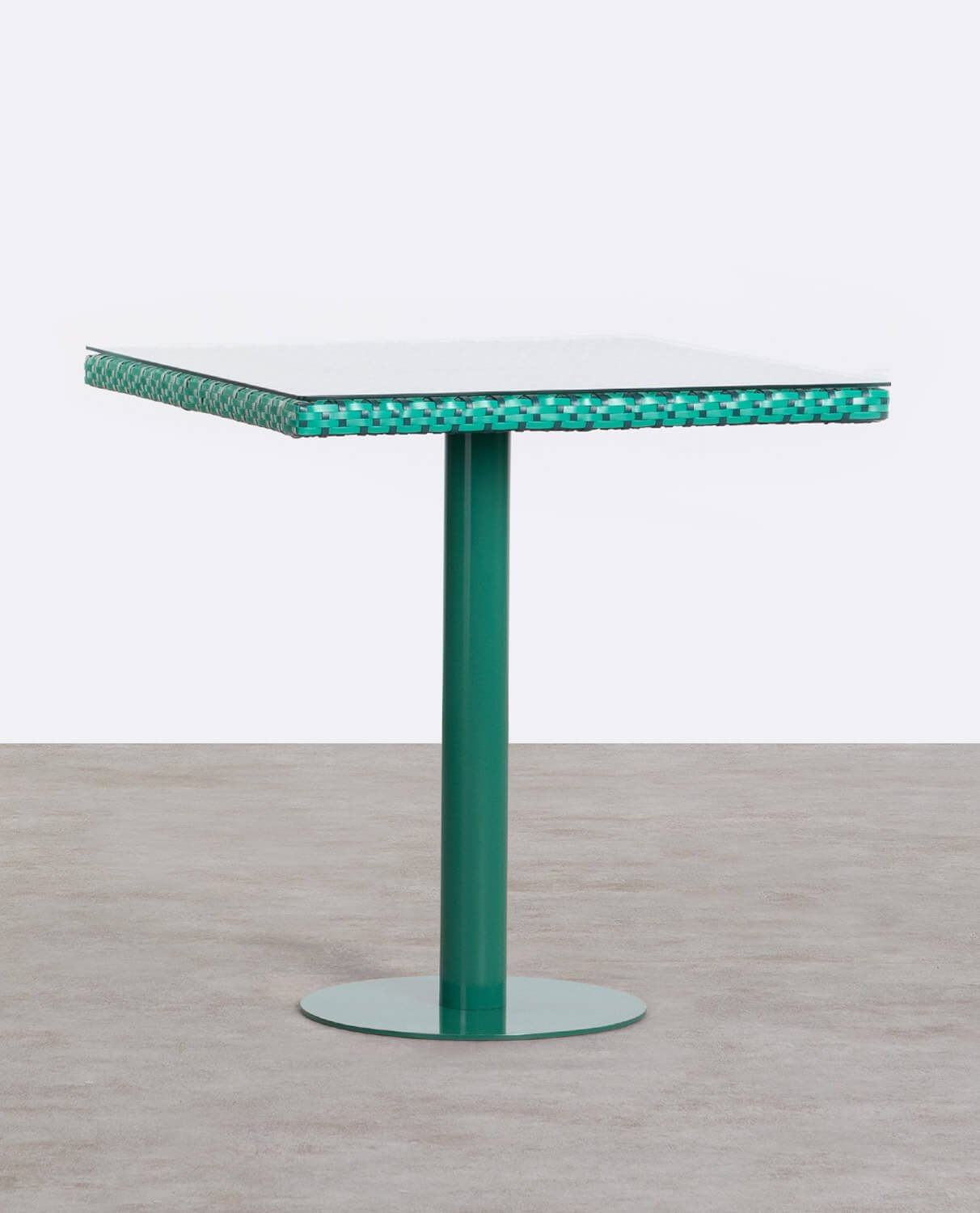 Tavolo da Esterno Quadrato in Alluminio e Vetro Temperato (70x70 cm) Roys, immagine della galleria 1