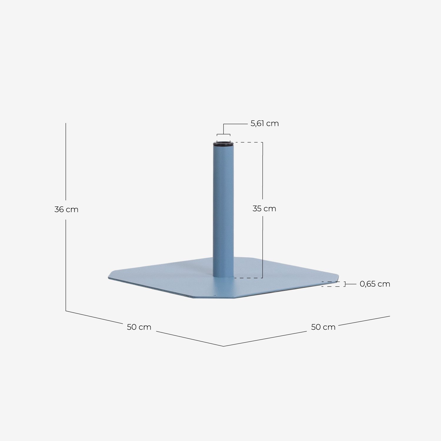 Supporto per ombrellone in metallo (50x50 cm) Somer
, Misure