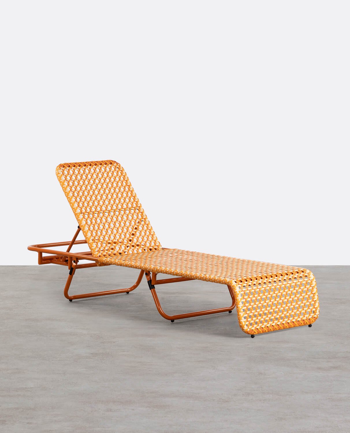 Lettino Reclinabile in Alluminio e Rattan Sintetico con Cuscino Roys, immagine della galleria 4