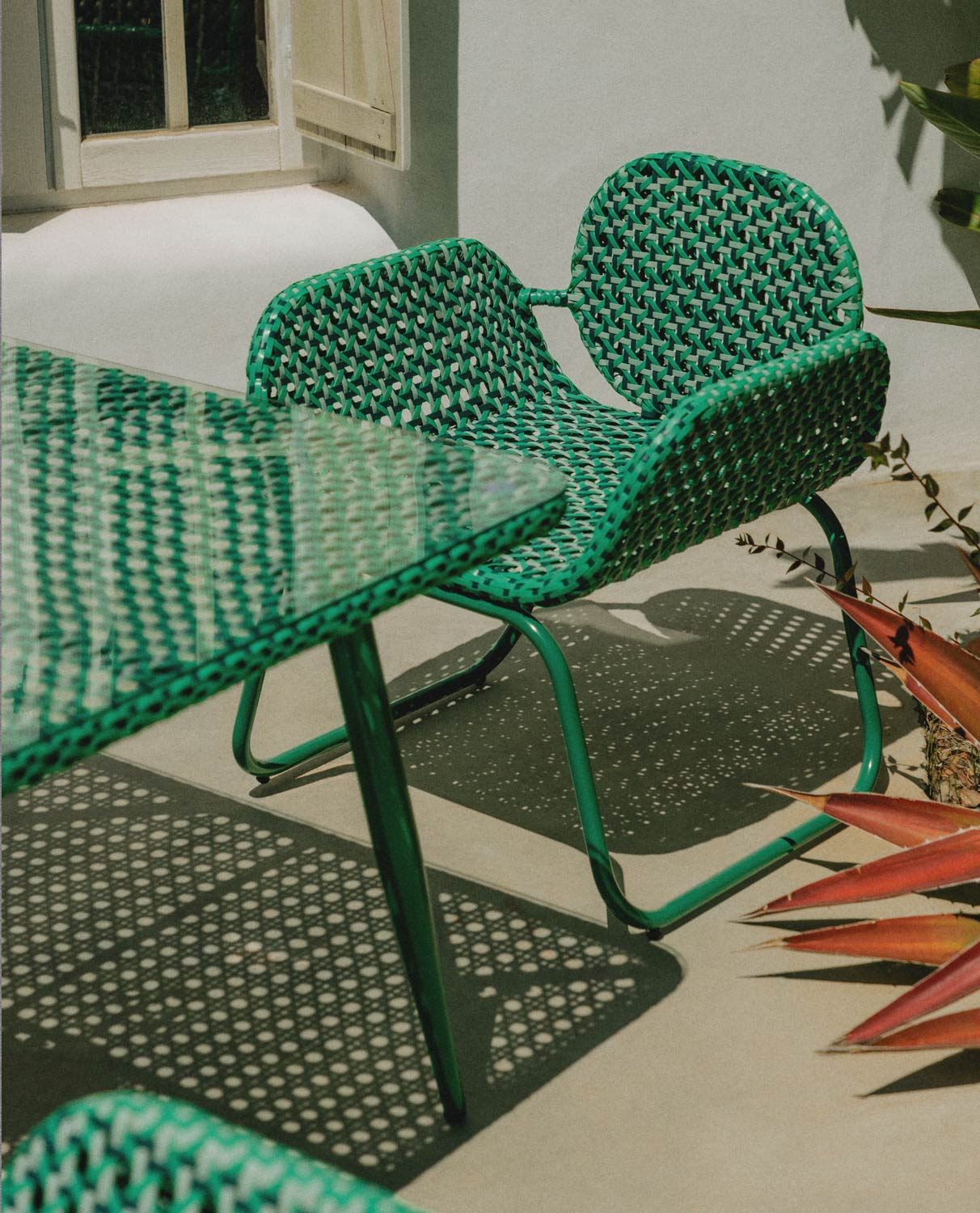 Pack 4 Sedie da Esterno in Alluminio e Rattan Sintetico con Bracciolo Roys , immagine della galleria 2