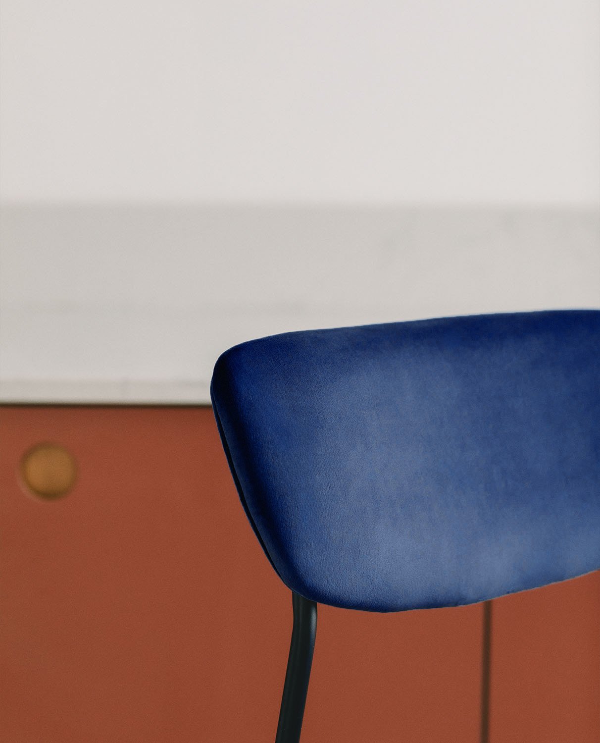 Sgabello Alto in Metallo e Velluto (70 cm) Morgan , immagine della galleria 5