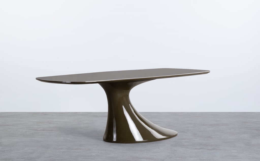 Tavolo da Pranzo Rettangolare in Legno e Fibra di Vetro (220X100 cm) Cool Flawas 