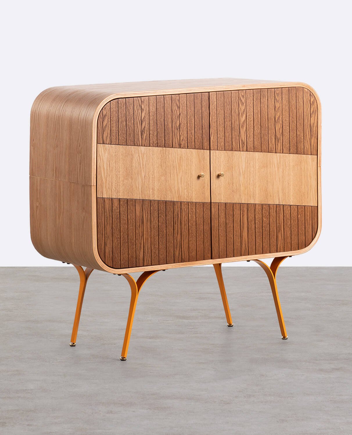 Credenza Bassa 2 Porte in Legno e Metallo Inari, immagine della galleria 1