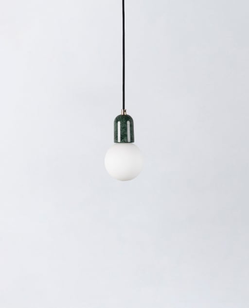 Lampada da Soffitto Sferica in Metallo con marmo Valenes