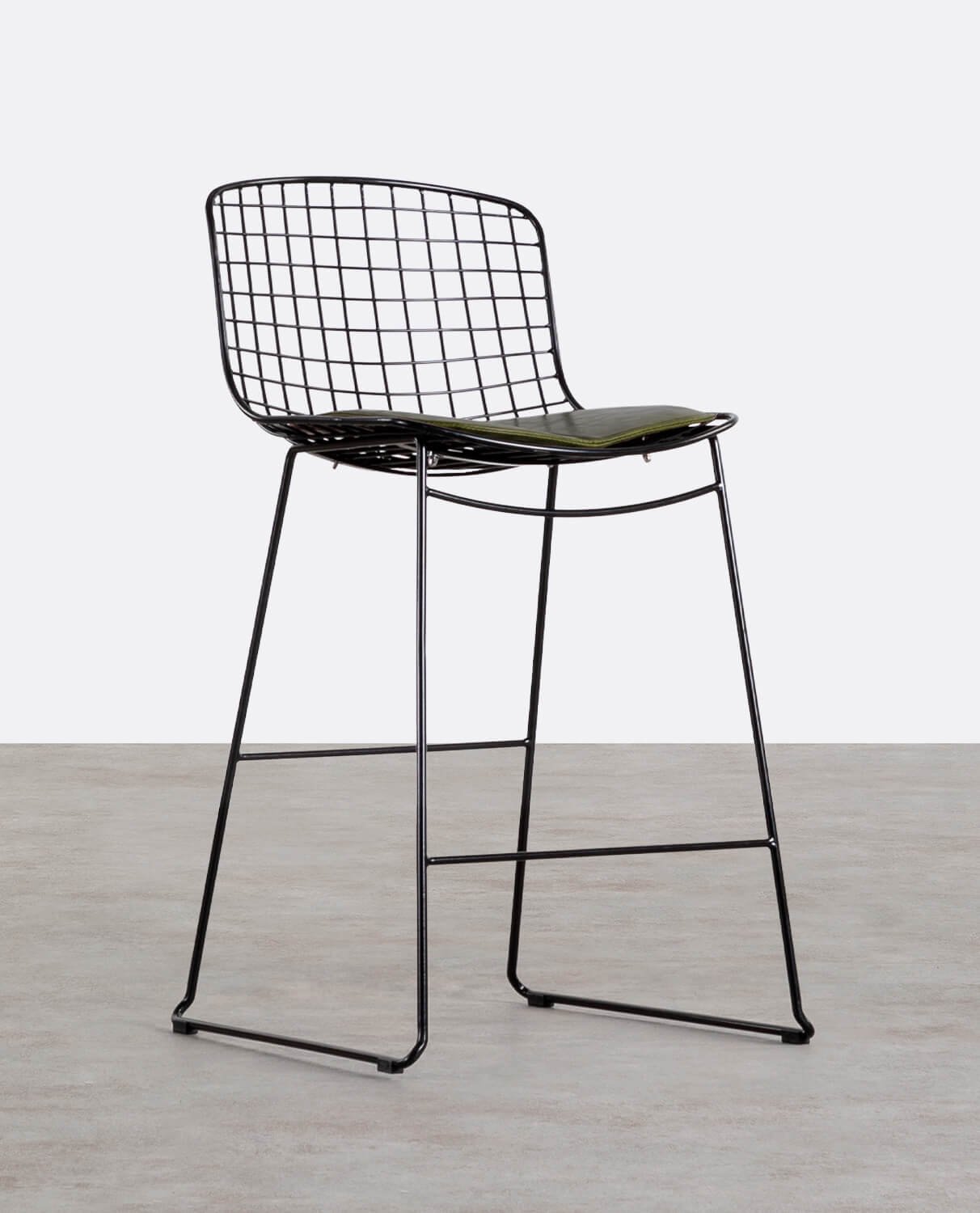 Sgabello Alto in Metallo (66 cm) con Schienale Basso Aras, immagine della galleria 1
