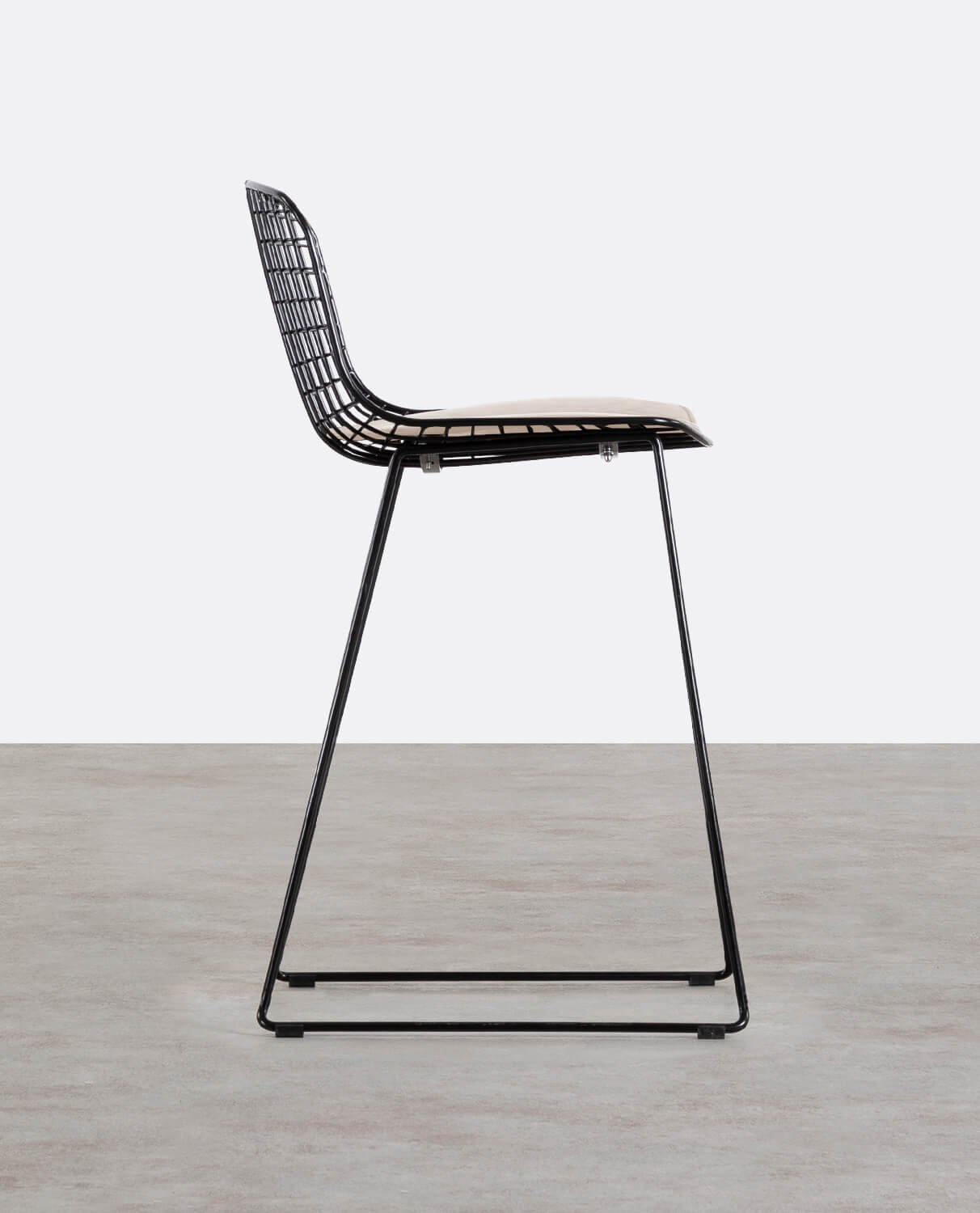 Sgabello Alto in Metallo (66 cm) con Schienale Basso Aras, immagine della galleria 2