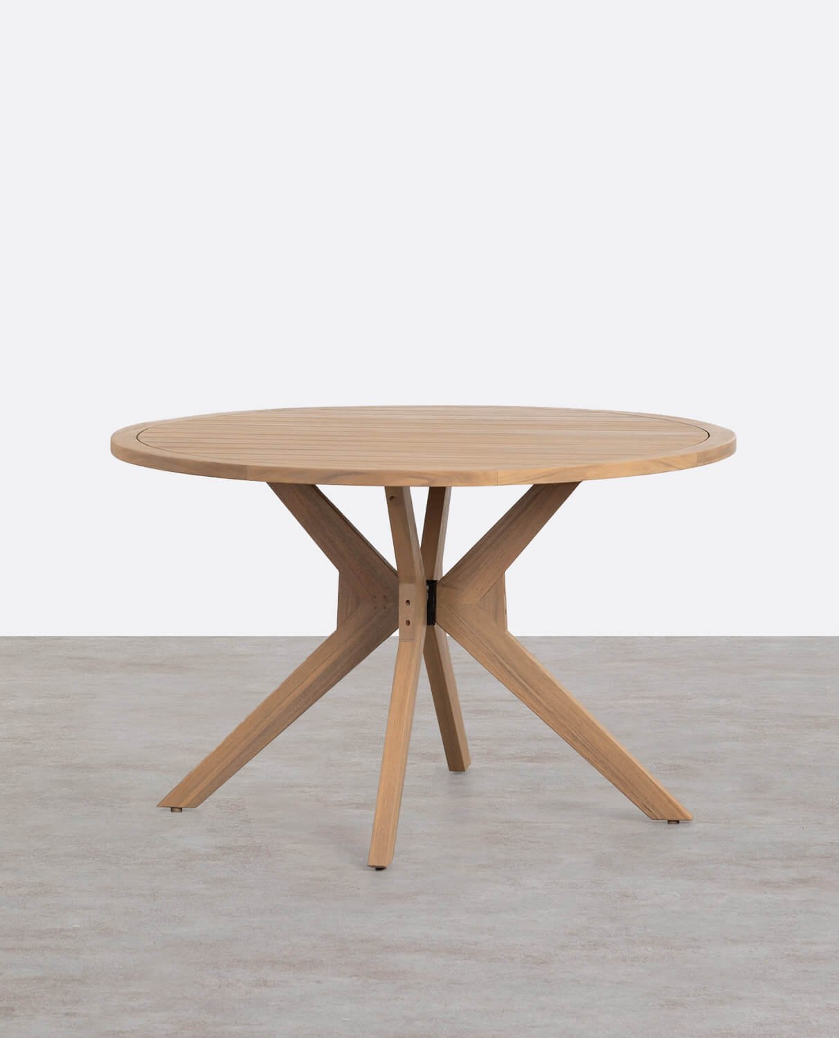 Tavolo da Giardino Rotondo in Legno di Acacia (Ø120 cm) Mirla, immagine della galleria 1