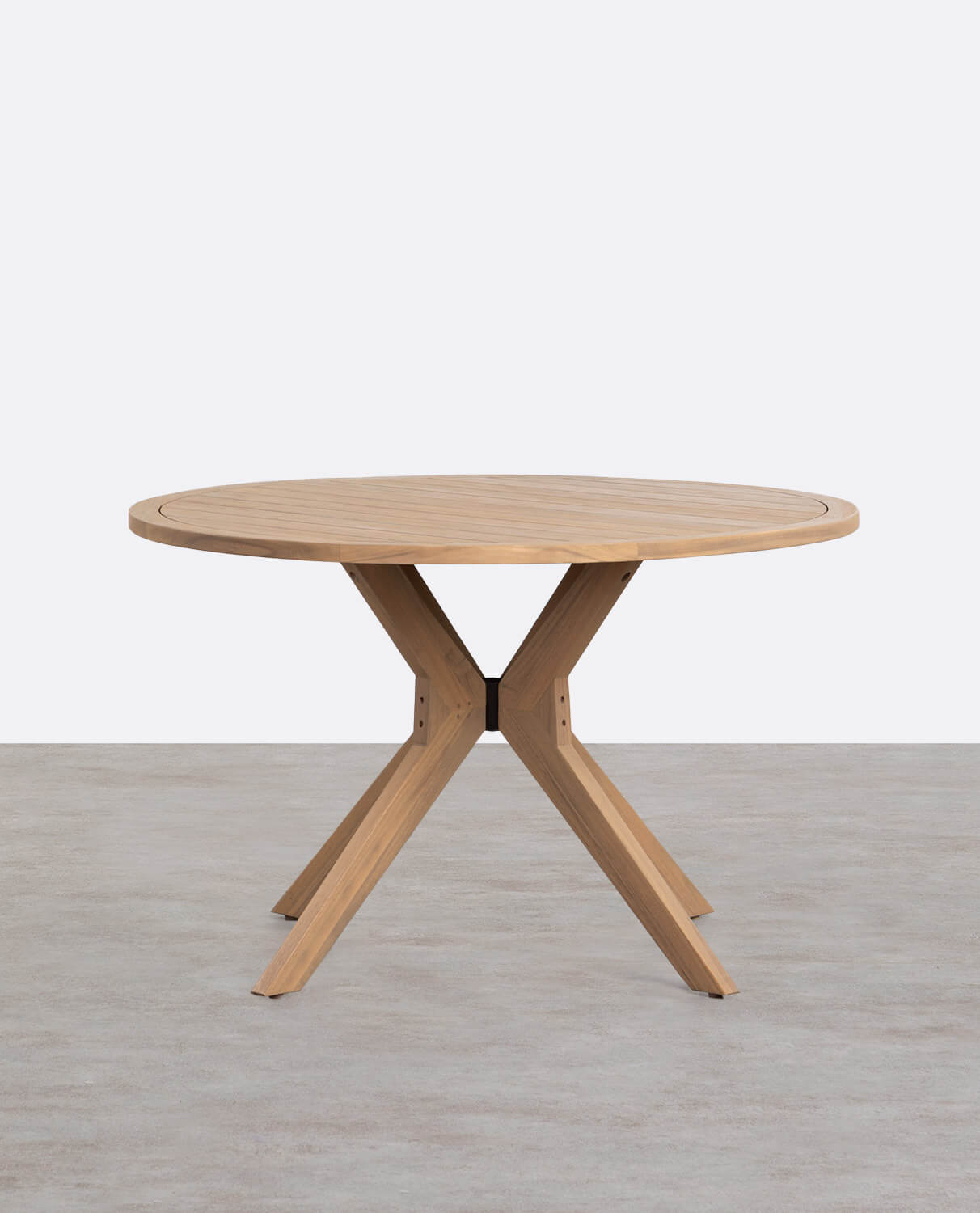 Tavolo da Giardino Rotondo in Legno di Acacia (Ø120 cm) Mirla, immagine della galleria 2