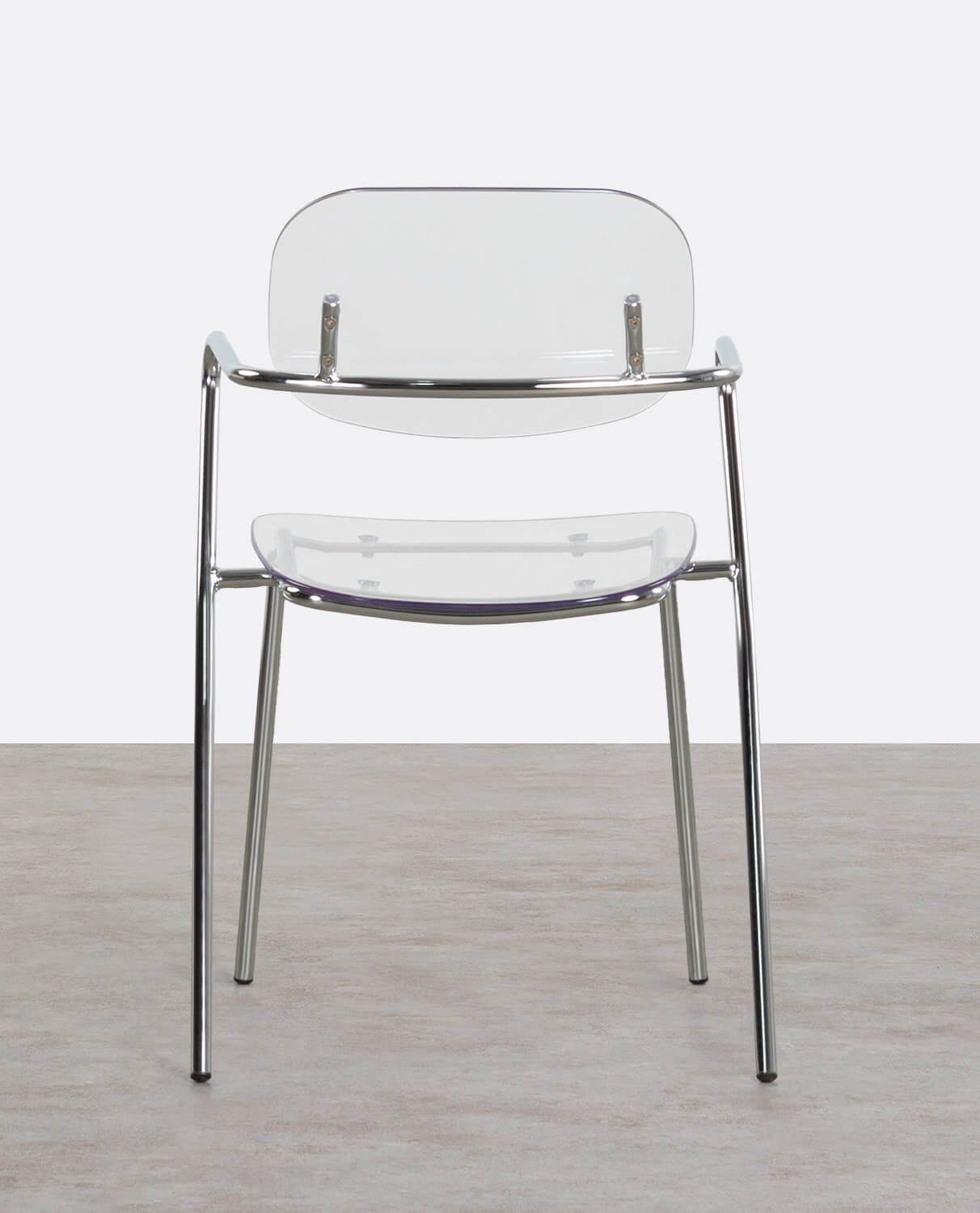 Pack 4 Sedie da Pranzo con Braccioli in Polietilene e Metallo Pinha, immagine della galleria 5