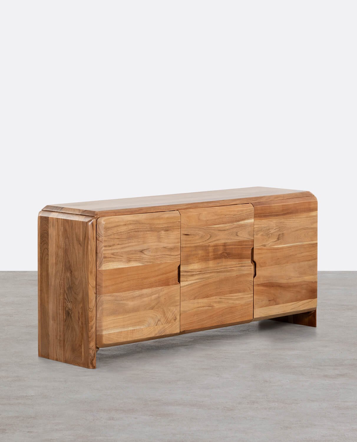Credenza Bassa a 3 Ante in Legno di Acacia Lucil, immagine della galleria 1