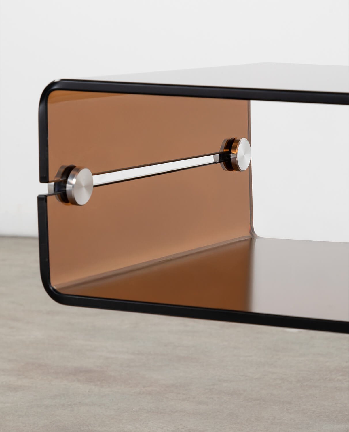 Tavolino Rettangolare in Vetro e Metallo (61x38 cm) Hedy, immagine della galleria 7