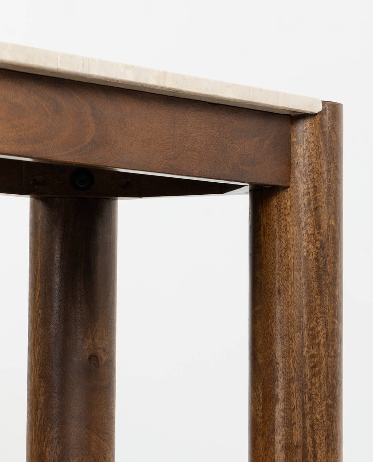 Consolle in Marmo Botticino e Legno di Mango (120x40 cm) Dublin, immagine della galleria 7