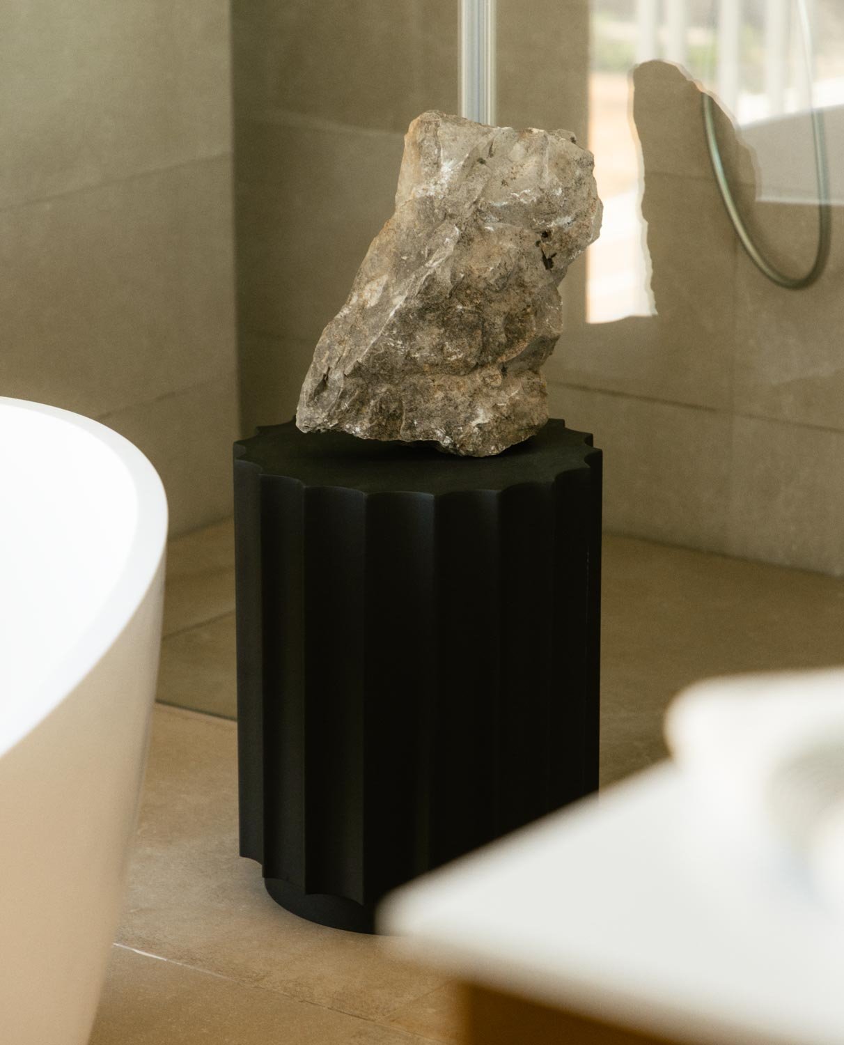 Tavolino Ausiliario Rotondo in Metallo (Ø35,5 cm) Abra , immagine della galleria 2