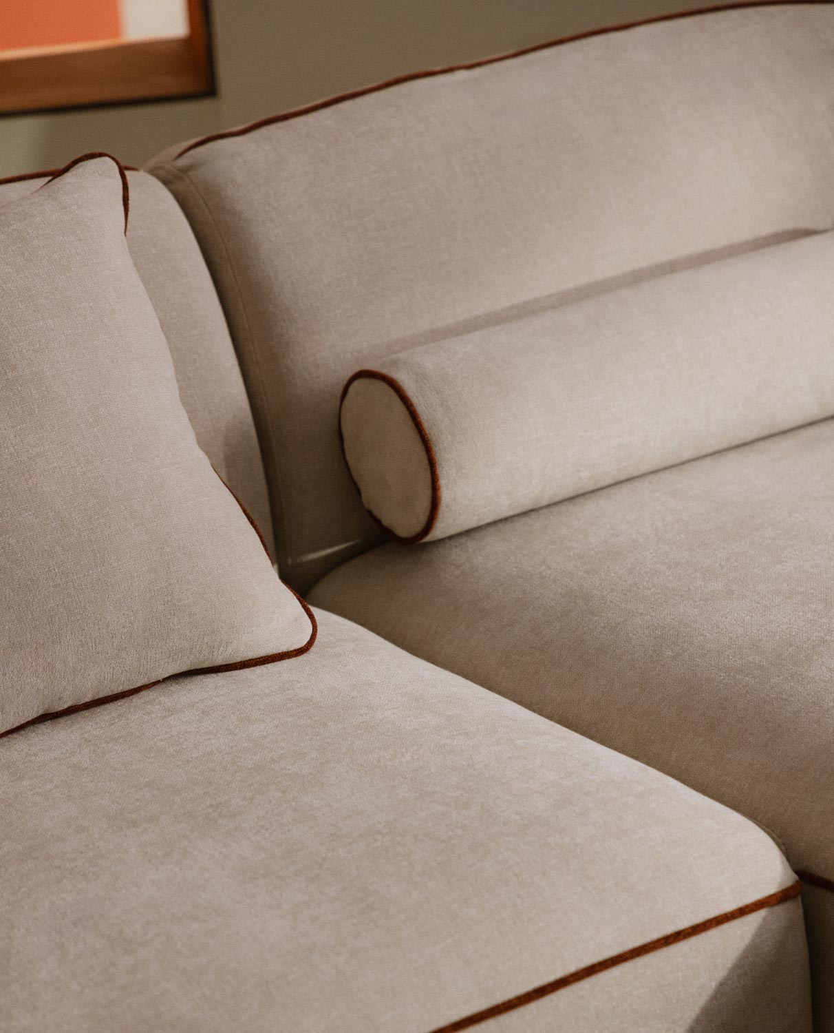 Divano Chaise Longue Modulare in 2 Pezzi con Poltrona in Tessuto Ilham, immagine della galleria 2