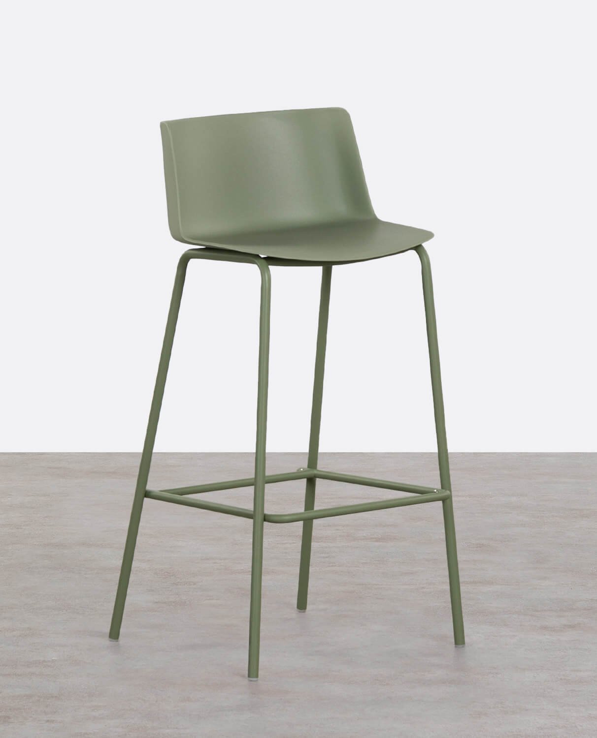 Sgabello Alto da Esterno in Polipropilene e Metallo (74 cm) Meivy, immagine della galleria 1