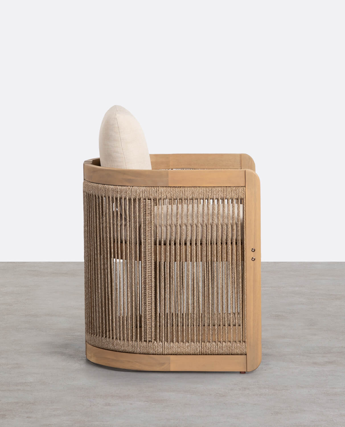 Pack da 2 Sedie da Giardino in Legno di Acacia con Cuscini Mirla, immagine della galleria 2