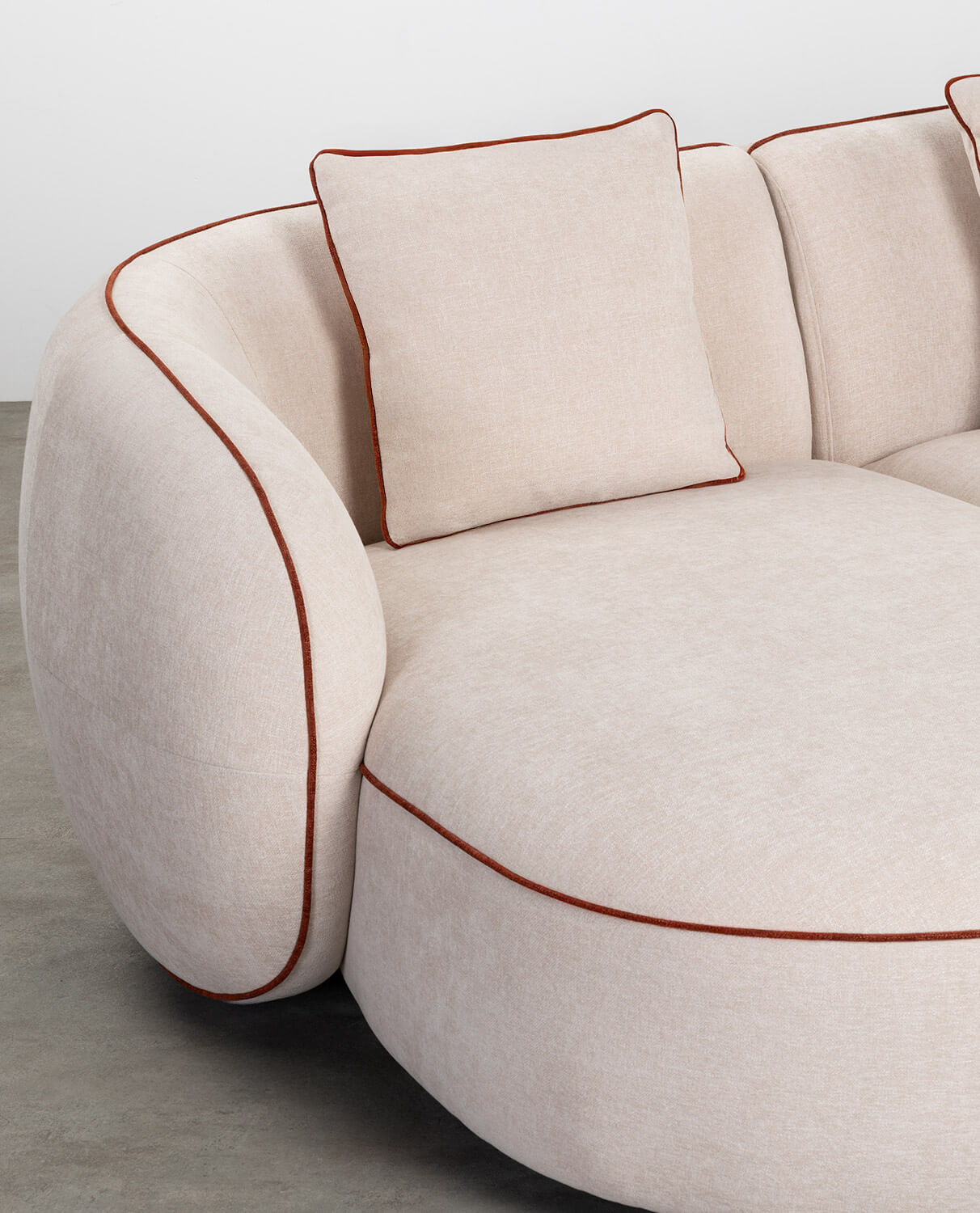 Divano Chaise Longue Modulare in 2 Pezzi con Poltrona in Tessuto Ilham, immagine della galleria 2
