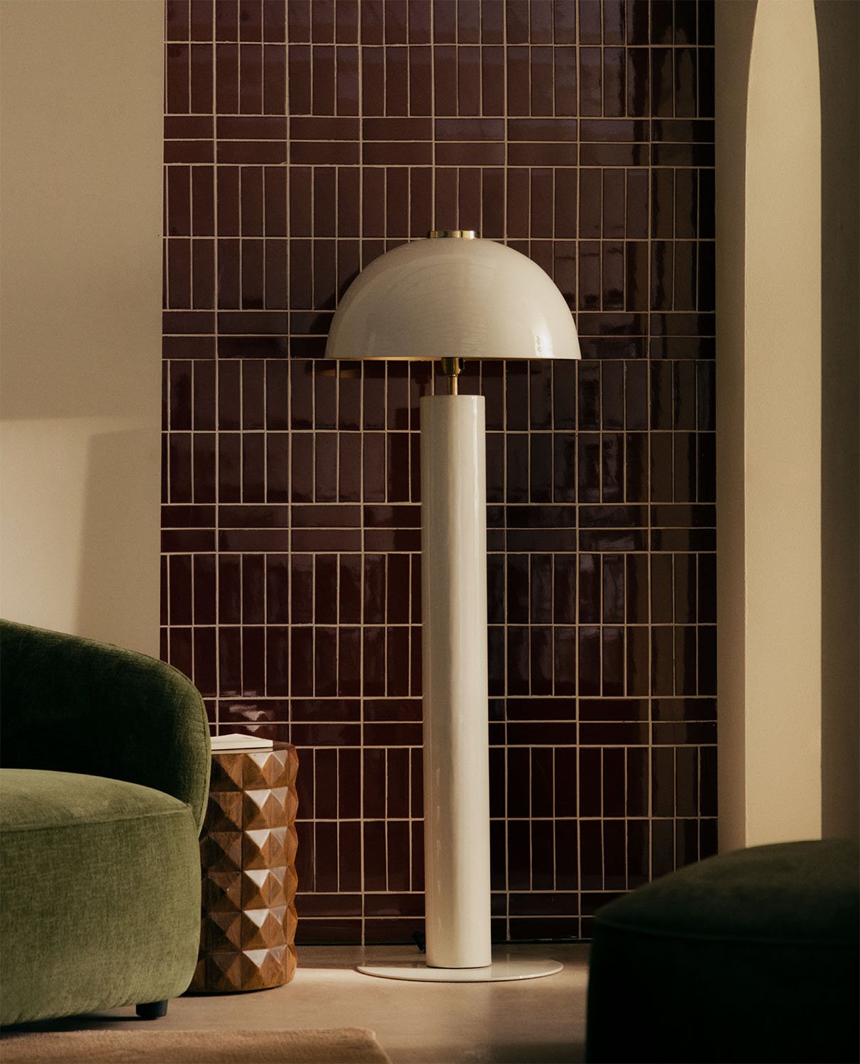 Lampada da Terra in Metallo (Ø50,5 cm) Seta , immagine della galleria 2