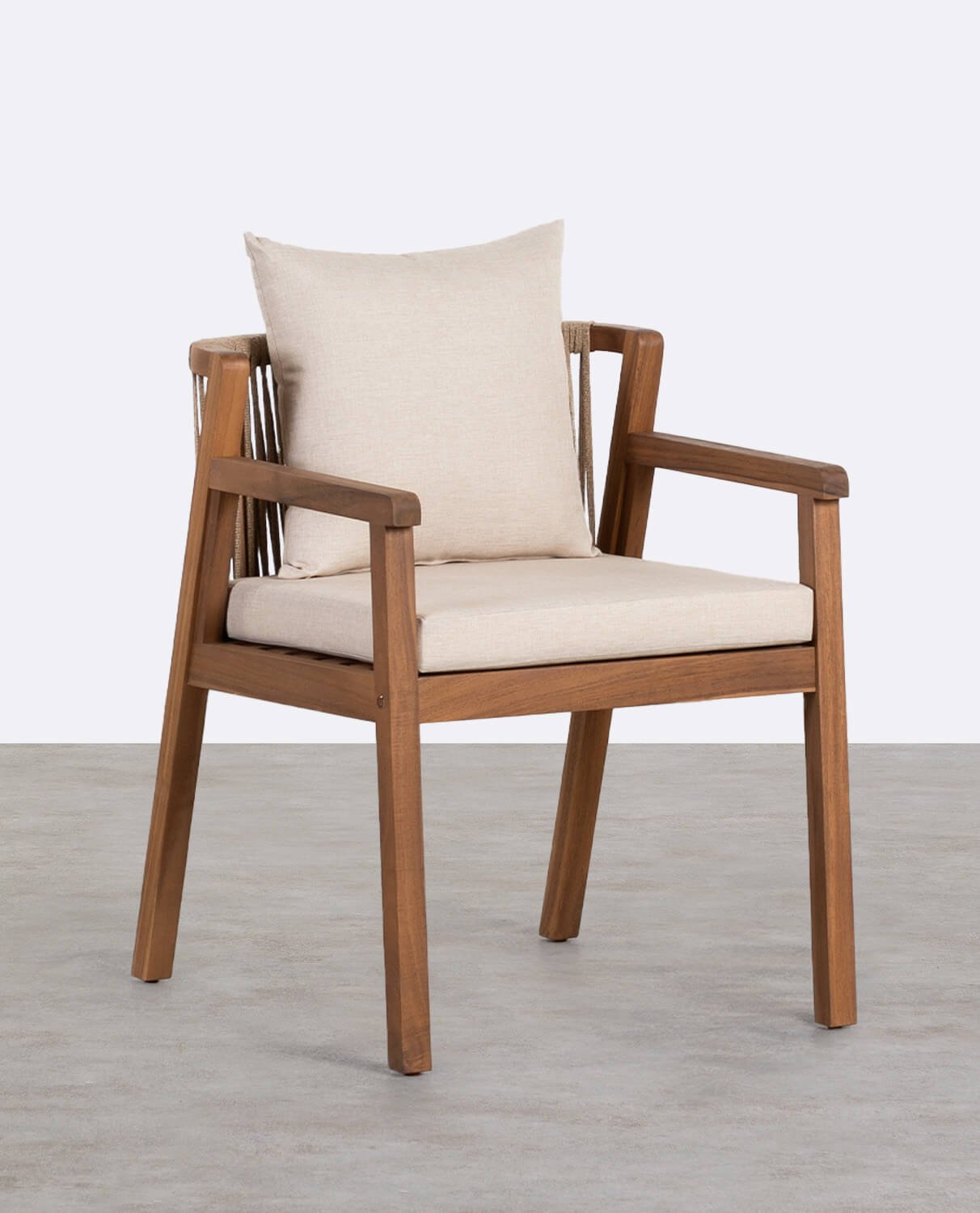 Pack da 2 Sedie da Esterno in Legno di Acacia Cael, immagine della galleria 1
