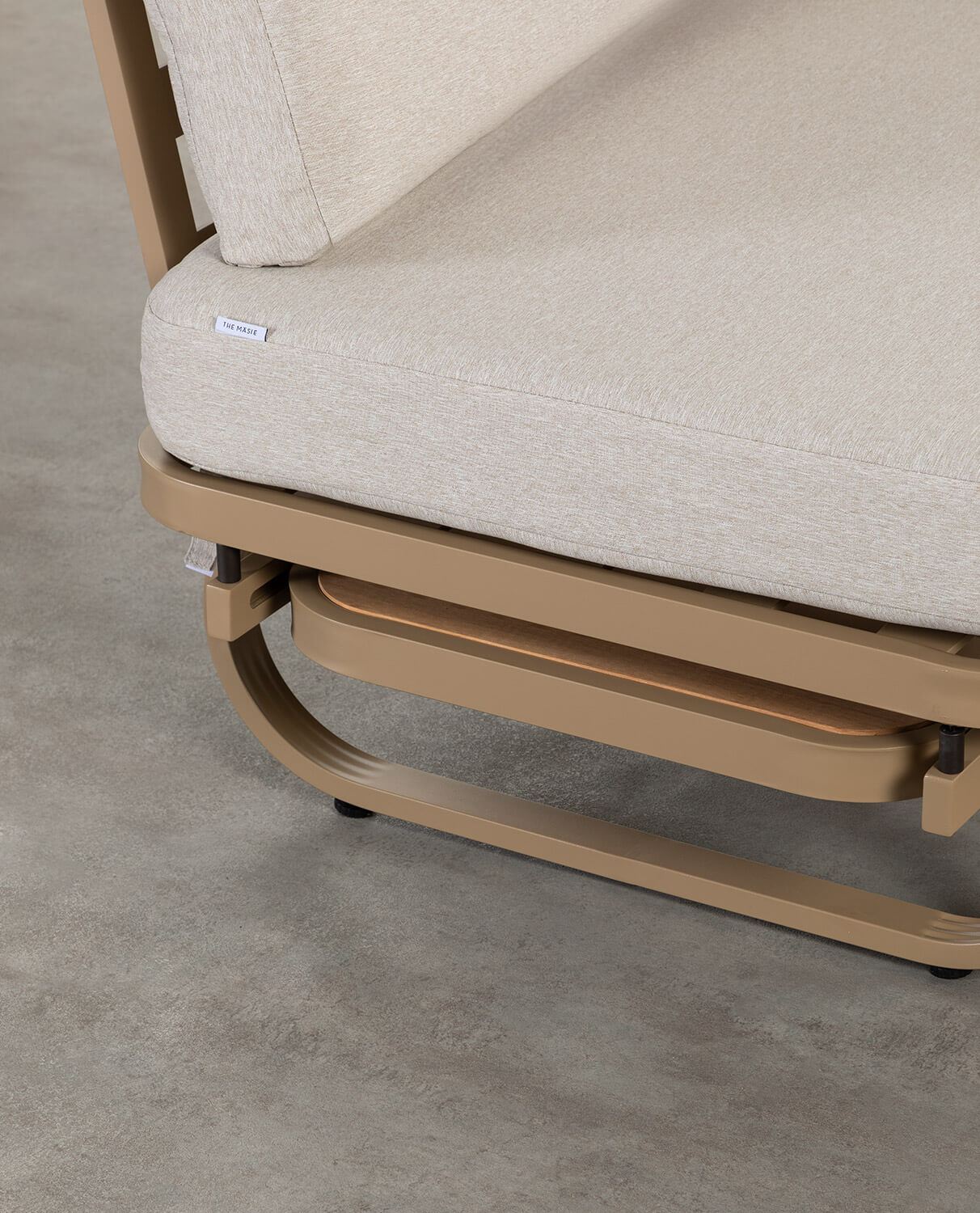 Set da Giardino in Metallo e Legno di Teak con Poltrona Singola Emilia, immagine della galleria 2