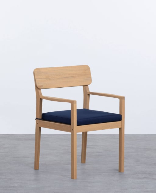 Sedia da Giardino in Legno di Acacia con Braccioli Mirla