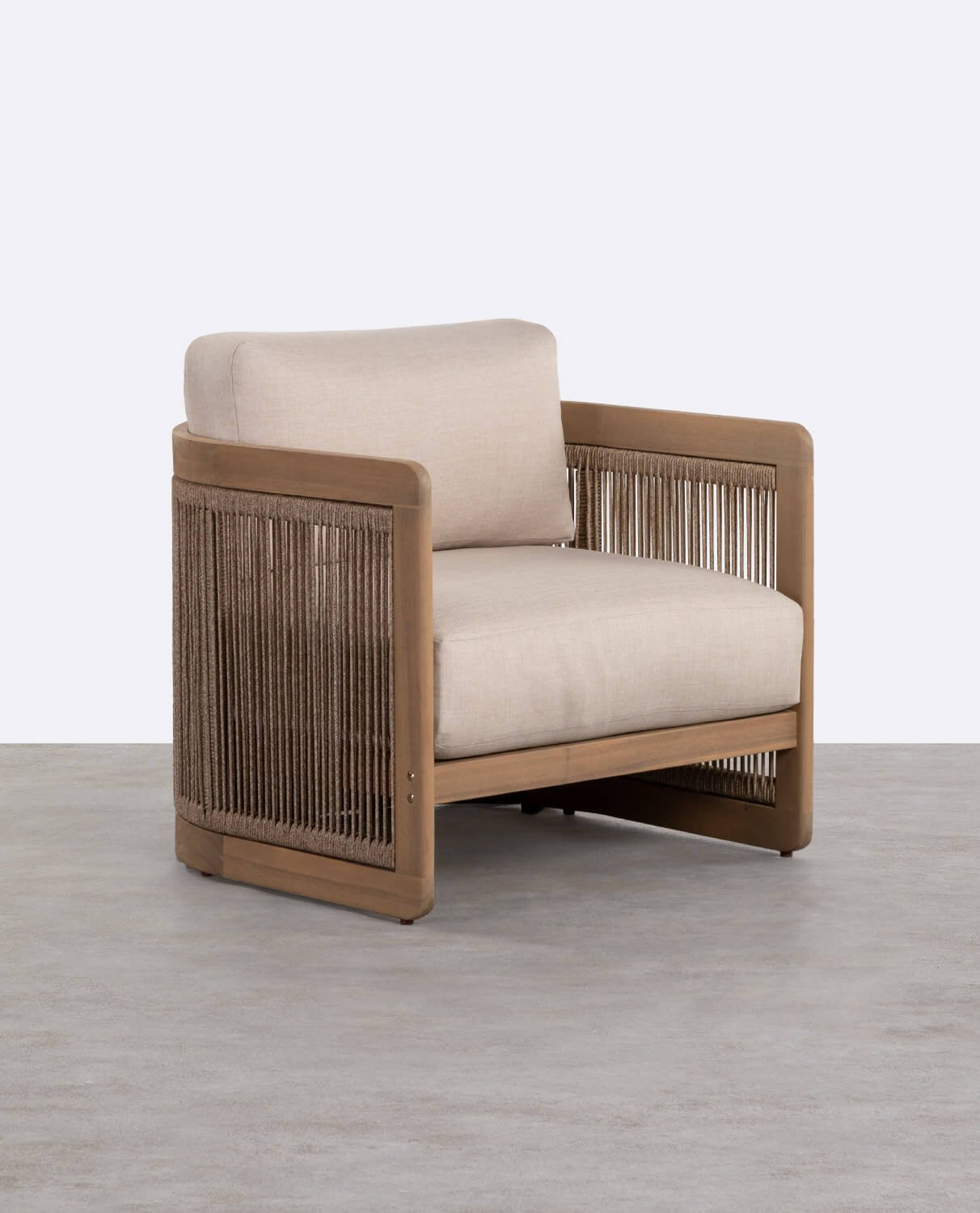 Poltrona da Giardino in Legno di Acacia con Cuscini Mares, immagine della galleria 1