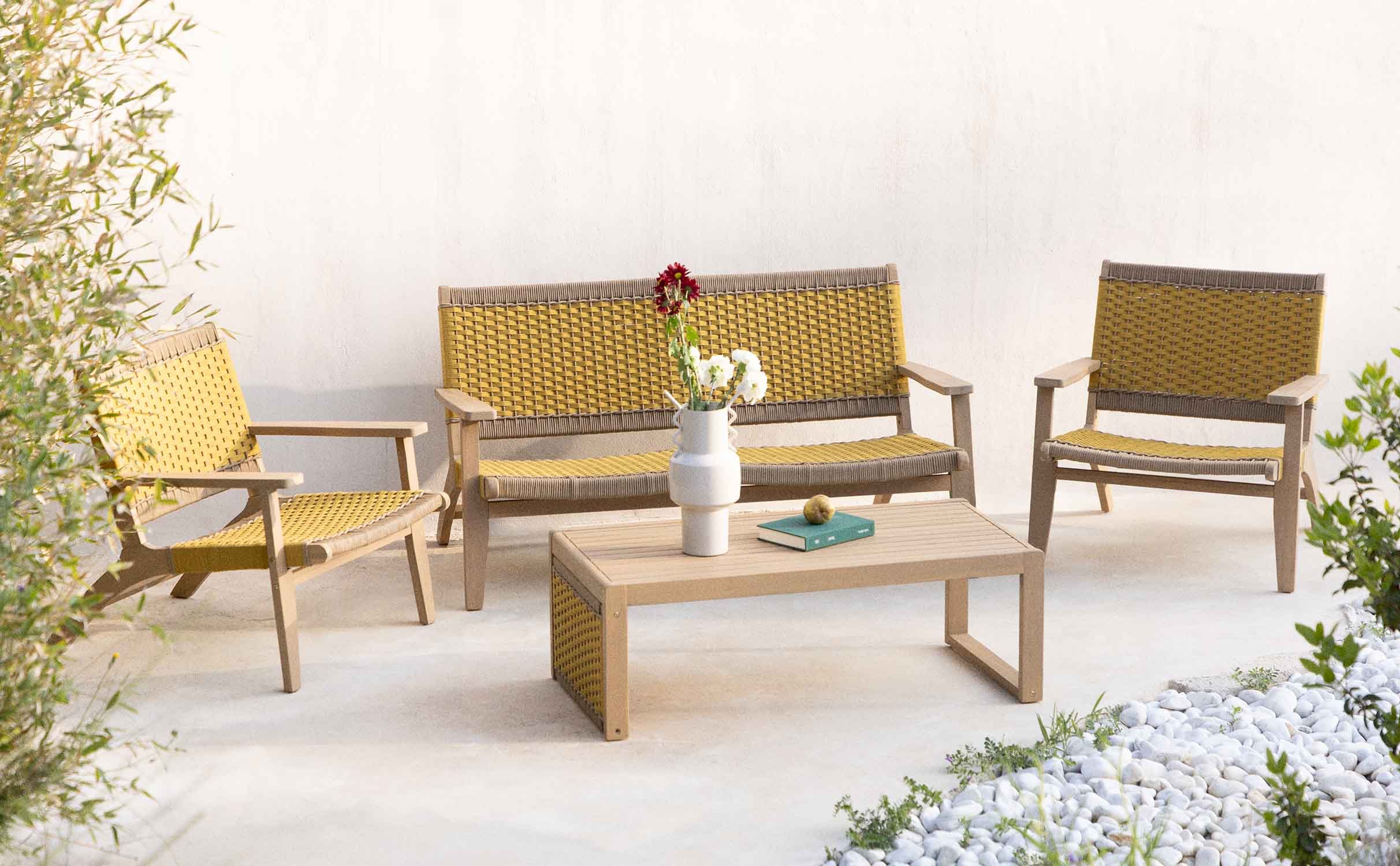 Set da Giardino in Legno di Acacia e Corda Mirle, immagine della galleria 1