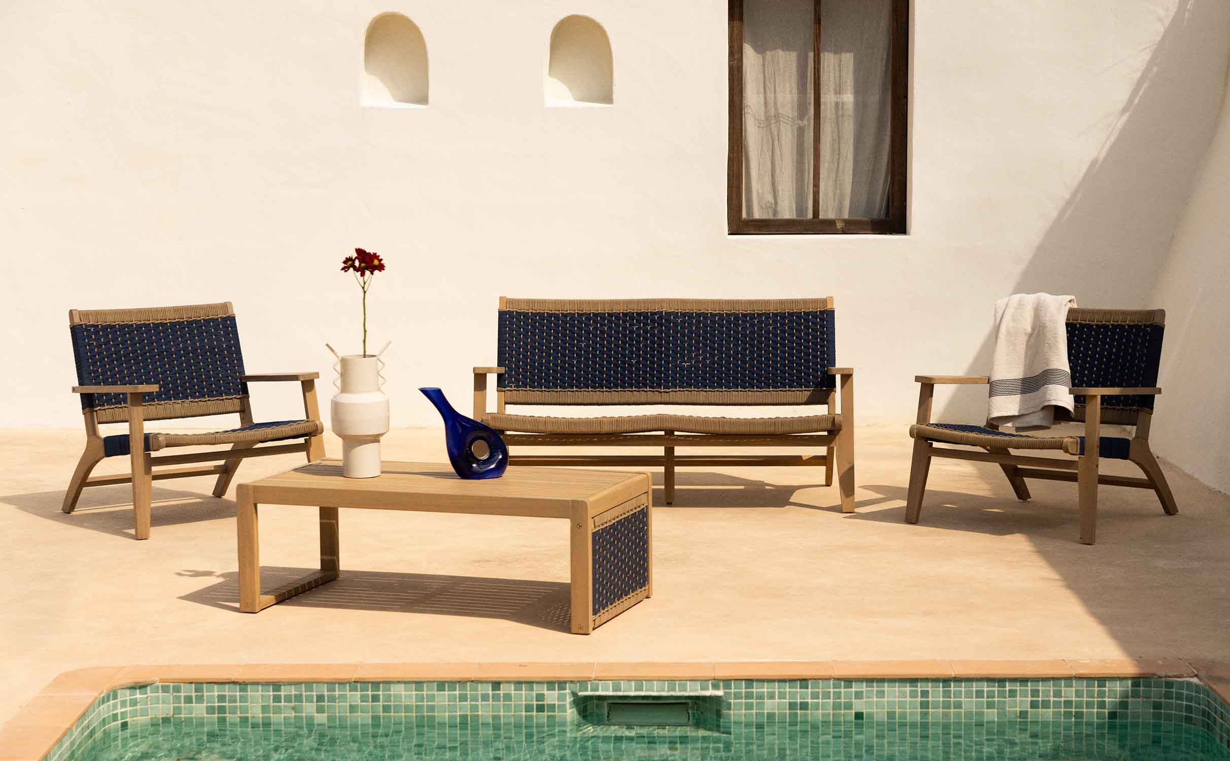 Set da Giardino in Legno di Acacia e Corda Mirle, immagine della galleria 1
