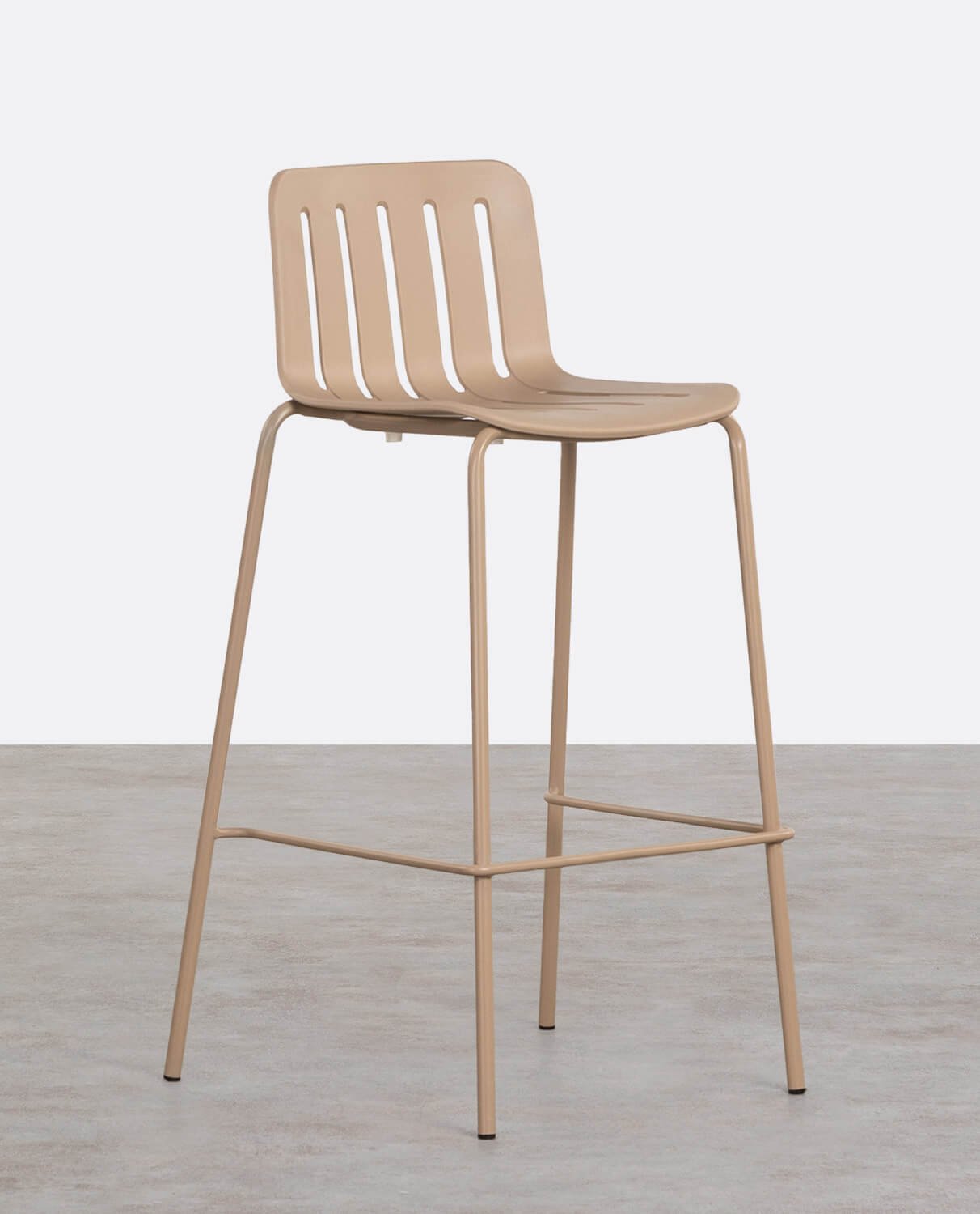 Sgabello Alto da Esterno in Polipropilene e Metallo (74 cm) Romi, immagine della galleria 1
