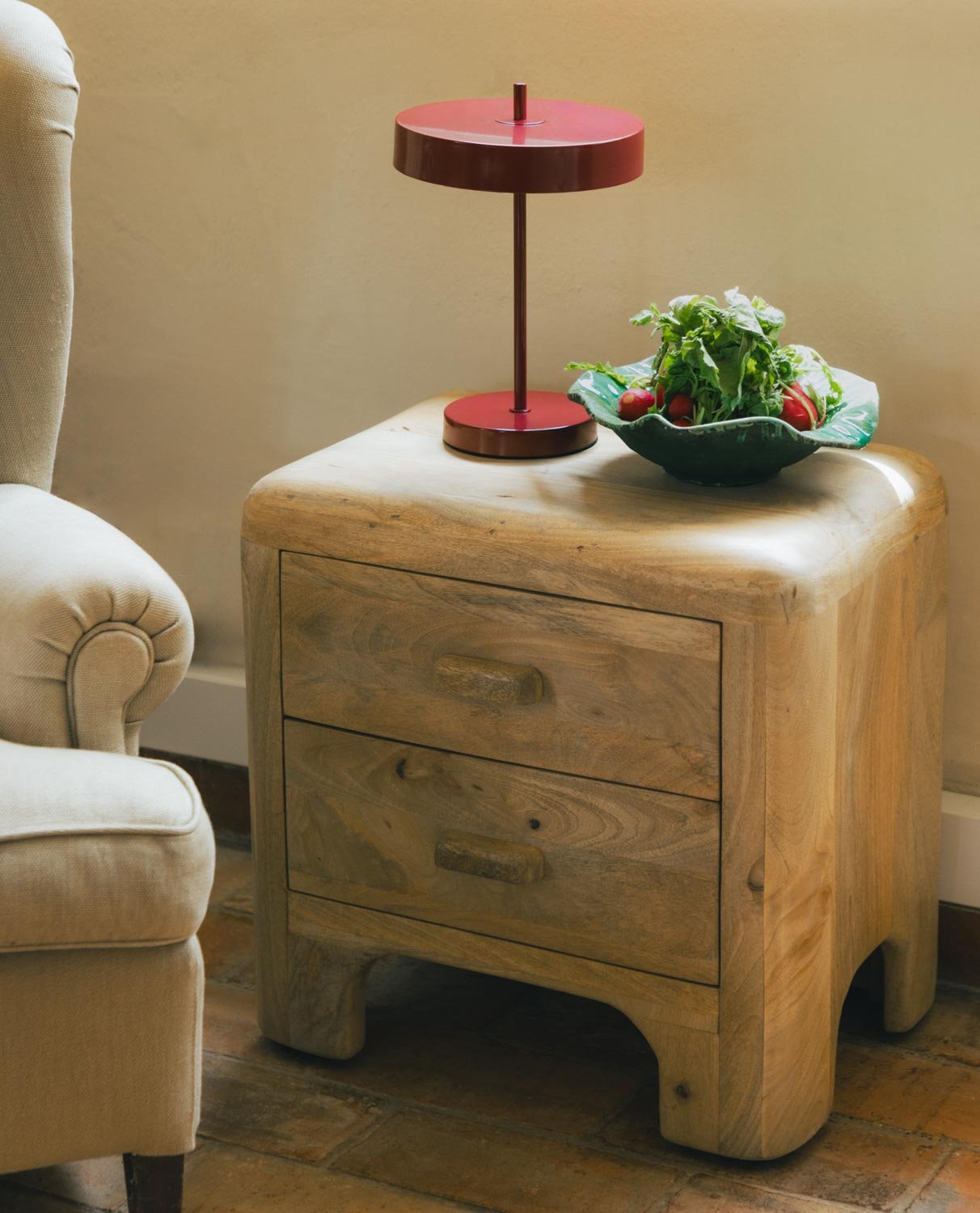 Comodino in Legno di Mango (55,5x42,5 cm) Reichel , immagine della galleria 2