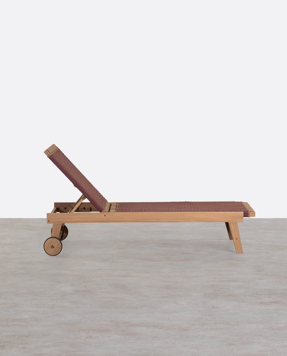 Lettino con Ruote in Legno di Acacia e Corda Mirle , immagine della galleria 2