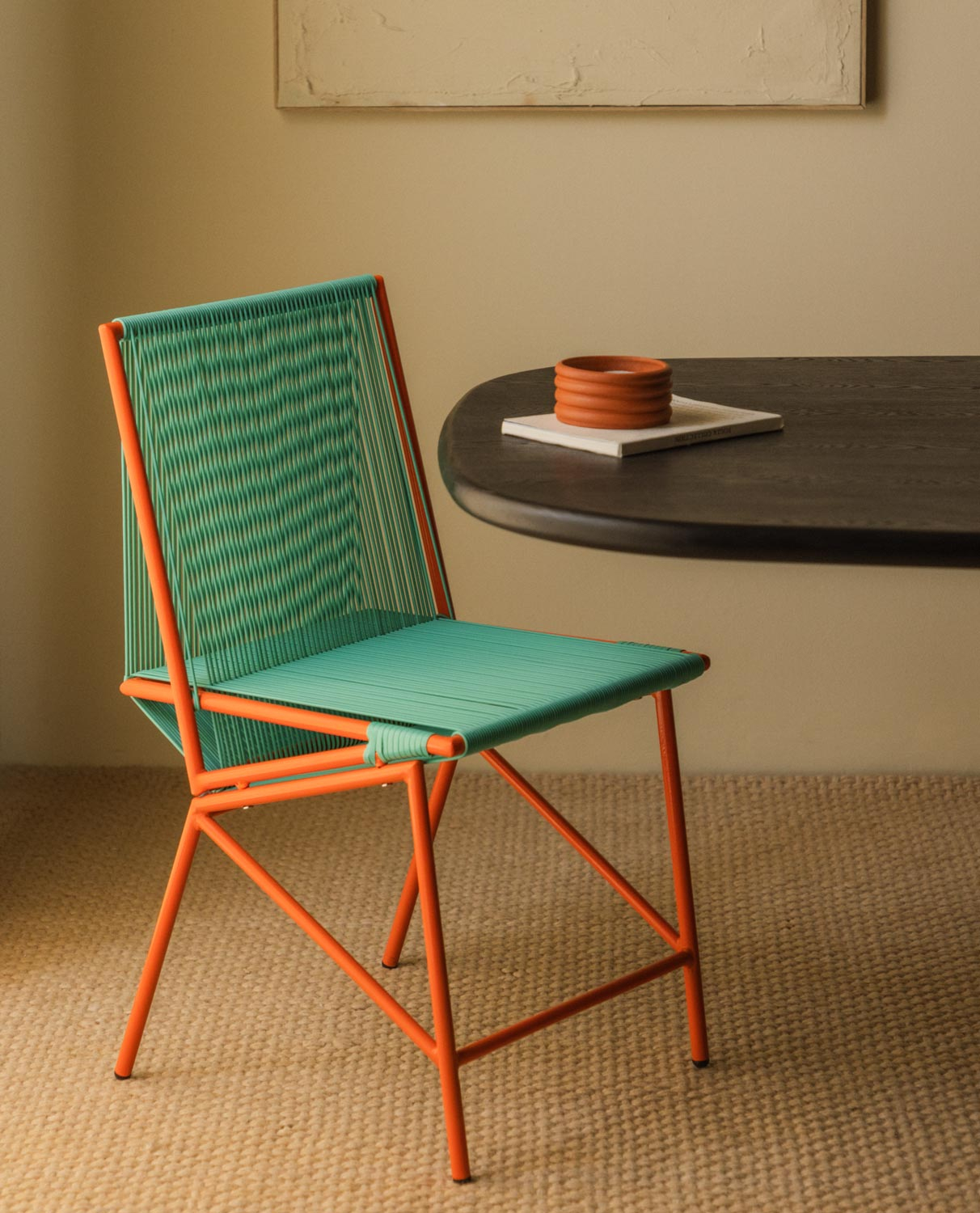 Pack 4 Sedie da Pranzo in Rattan Sintetico e Metallo Amur Colors, immagine della galleria 2