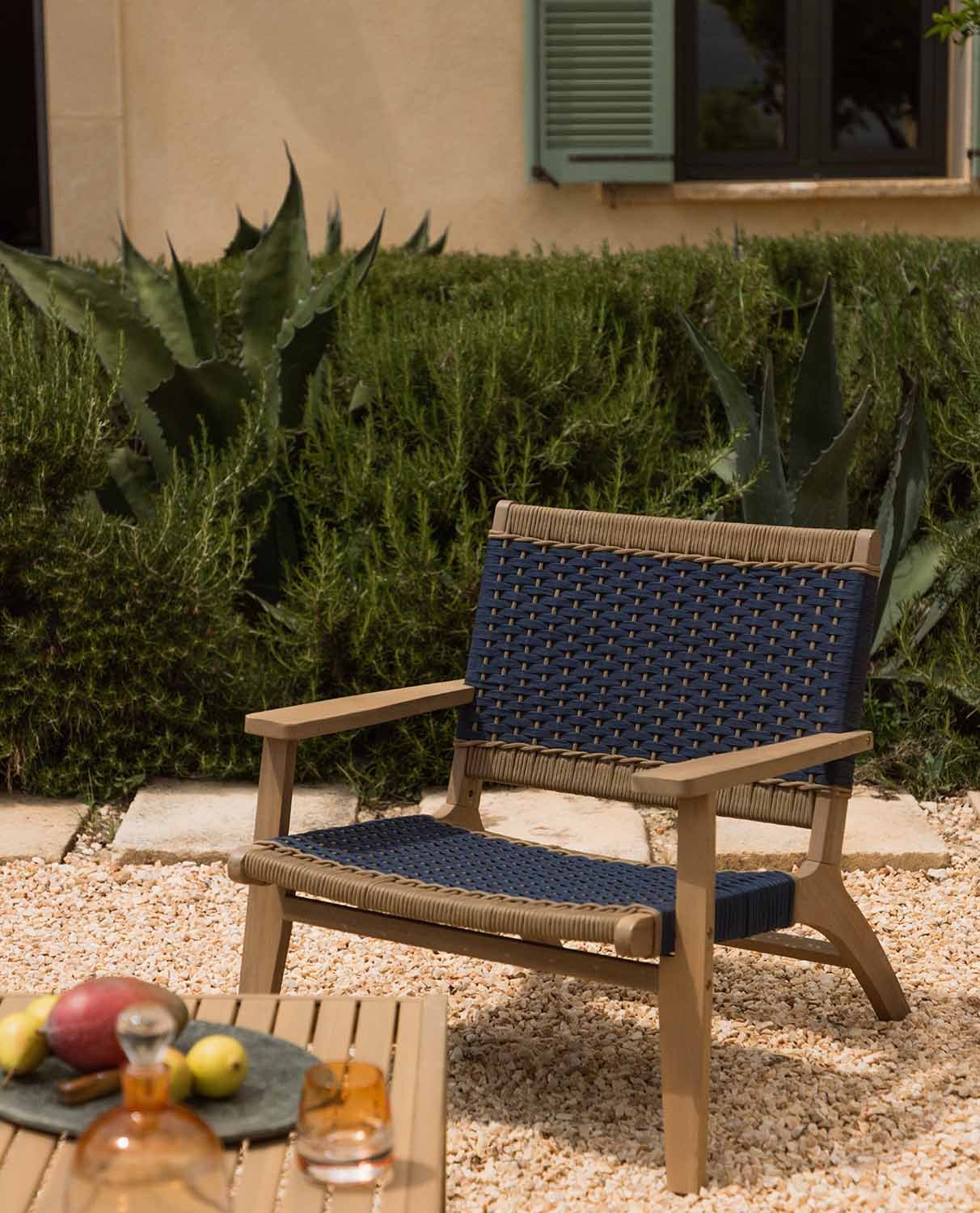 Poltrona da Giardino in Legno di Acacia e corda Mirle, immagine della galleria 2
