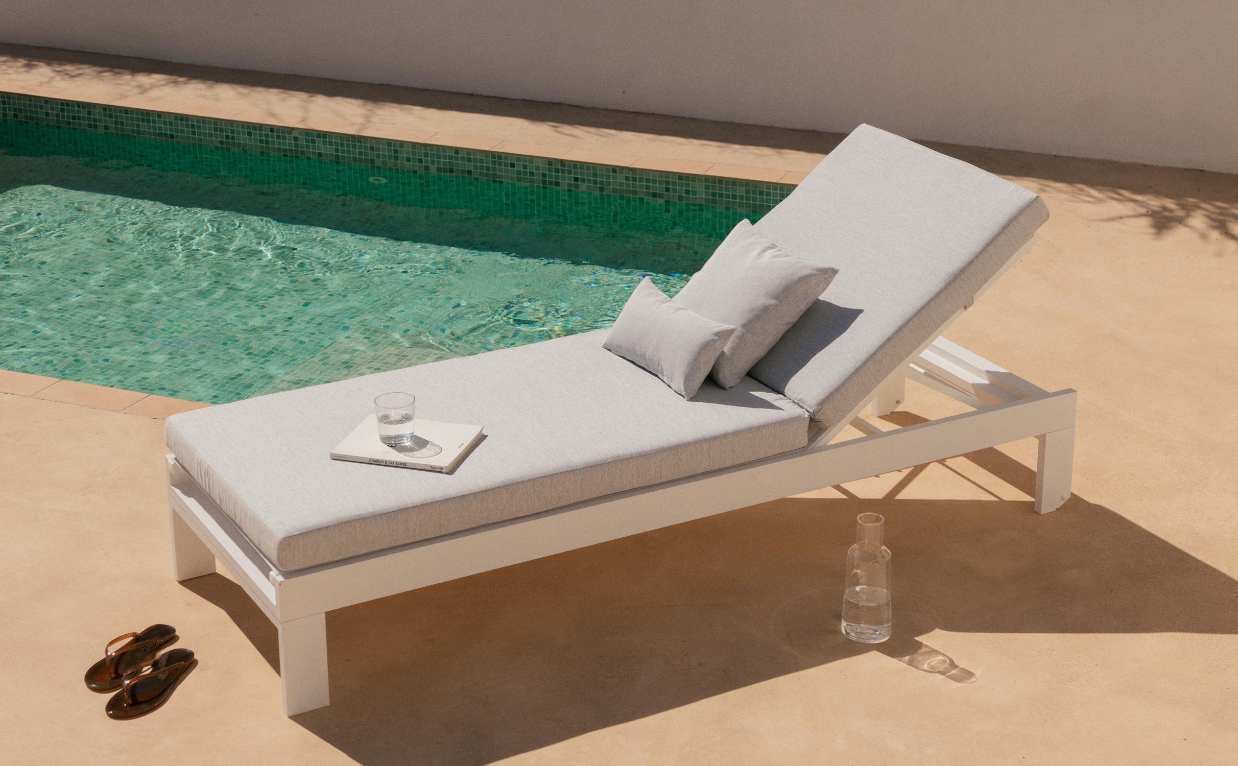 Lettino Reclinabile con 3 Cuscini New Kreta , immagine della galleria 1