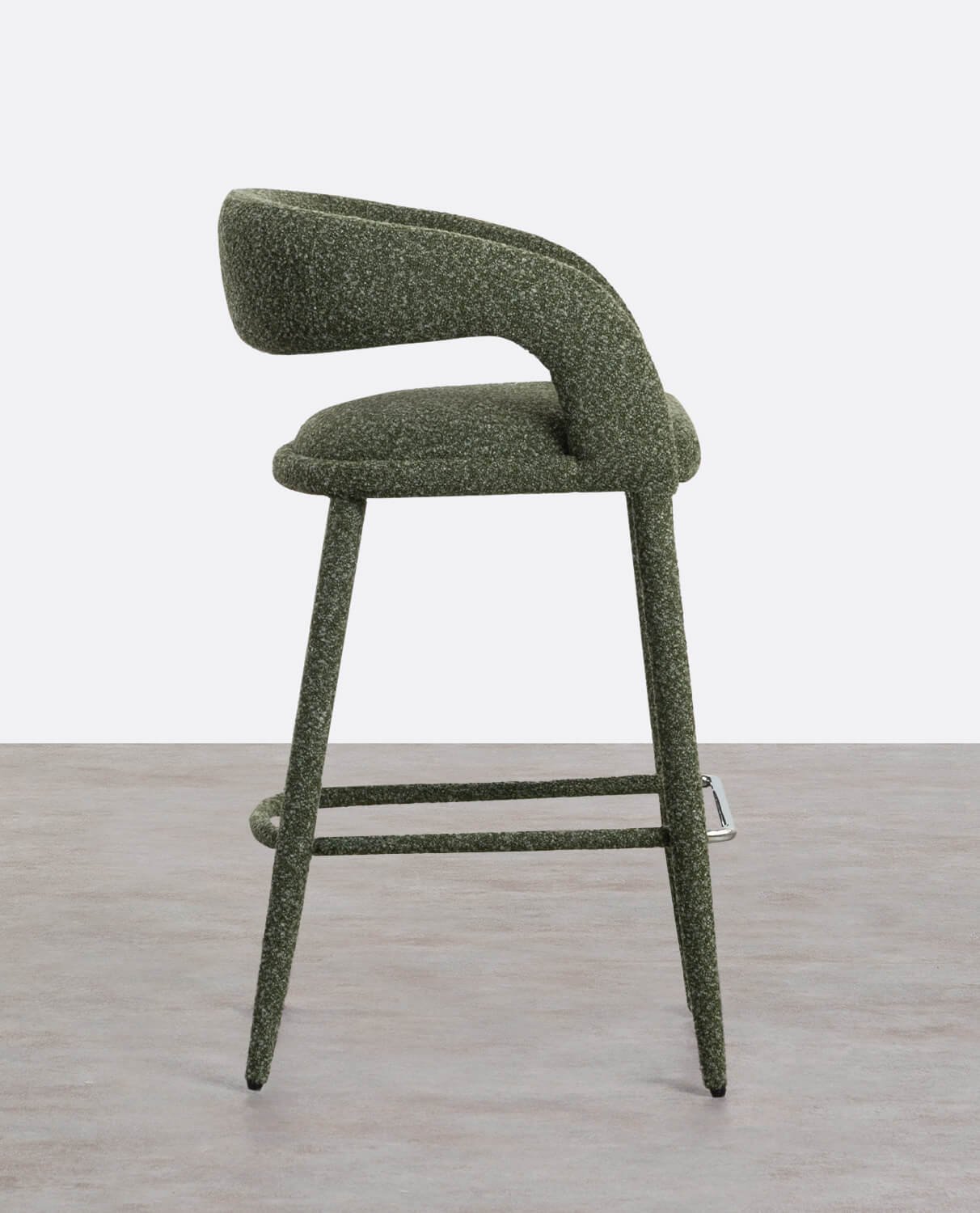 Sgabello Alto in Tessuto e Metallo (75 cm) Ewen, immagine della galleria 2