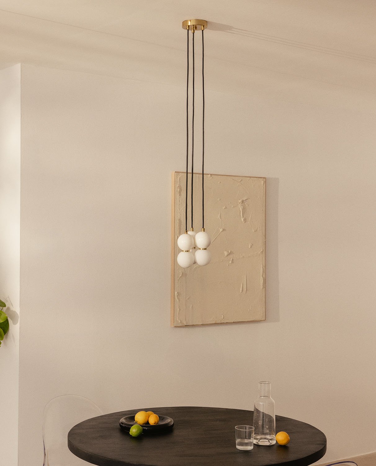 Lampada da Soffitto in Metallo 3 Punti Luce con Marmo Valenes, immagine della galleria 2