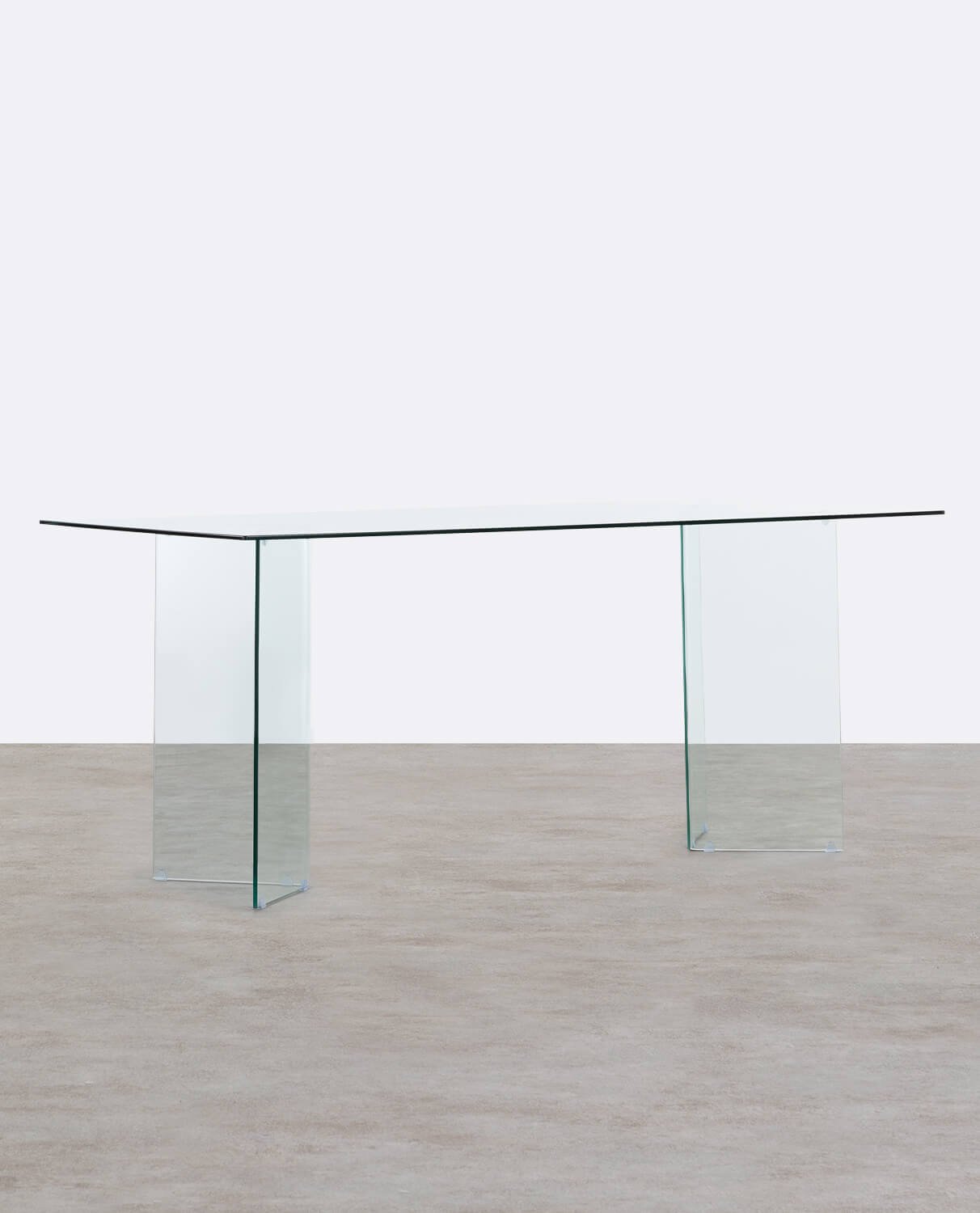 Tavolo da Pranzo Rettangolare in Vetro Temperato (180x90 cm) Kamil, immagine della galleria 1