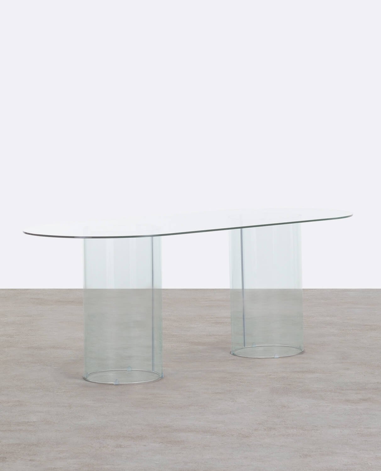 Tavolo da Pranzo Ovale in Vetro Temperato  (200x90 cm) Kolu, immagine della galleria 1