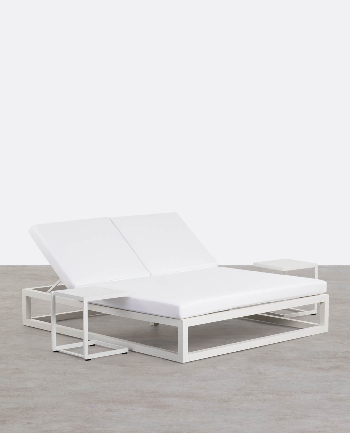 Set di Sdraio Reclinabili Doppie Kewin e 2 Tavolini Laterali in Alluminio Kreta Colours, immagine della galleria 1