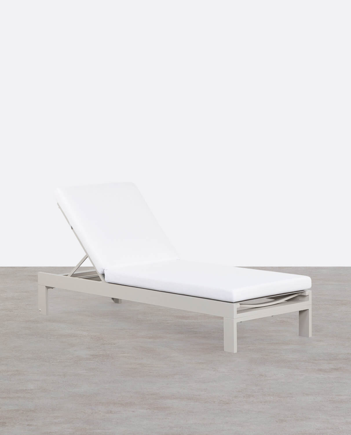 Lettino Reclinabile in Alluminio con Cuscino in Tessuto New Kreta, immagine della galleria 1